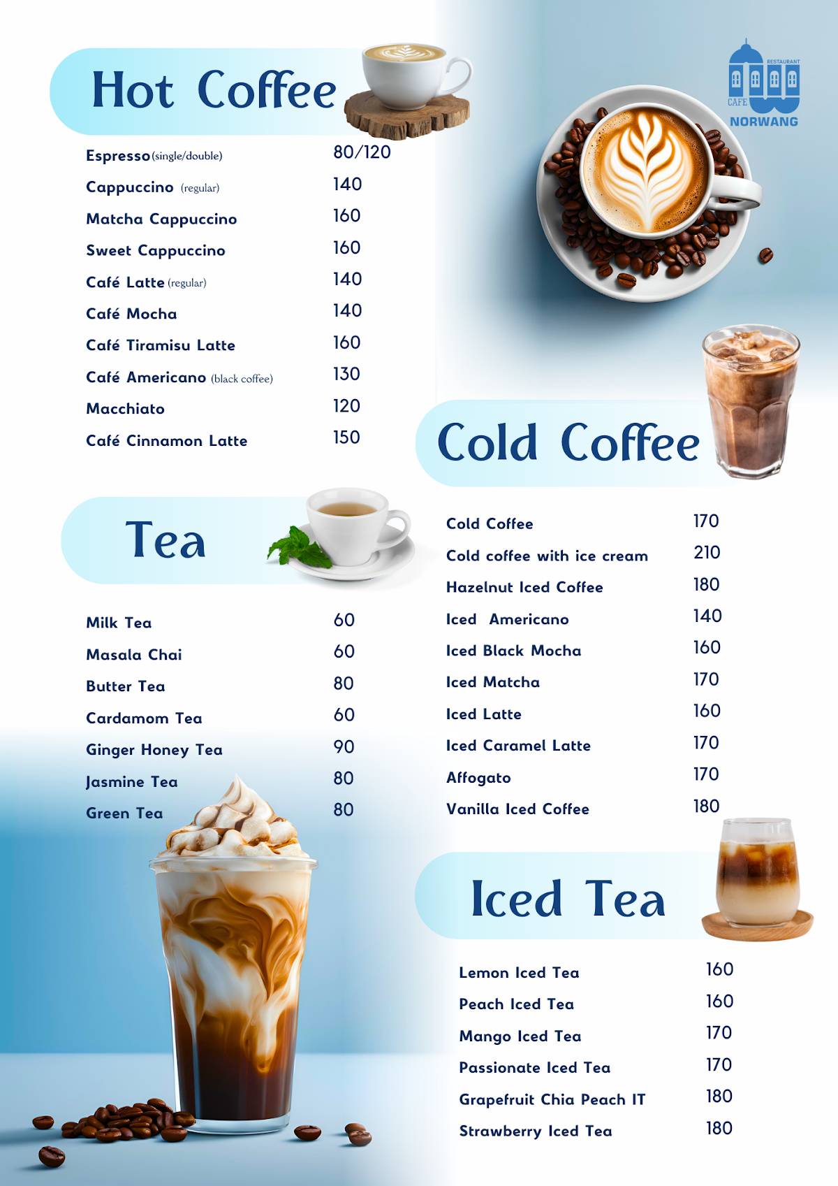 Norwang Cafe & Restaurant menu