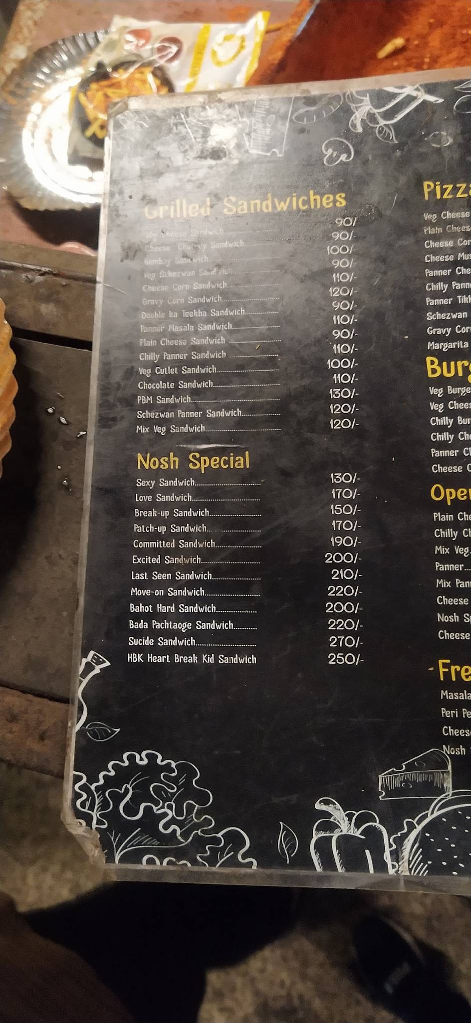 Nosh menu