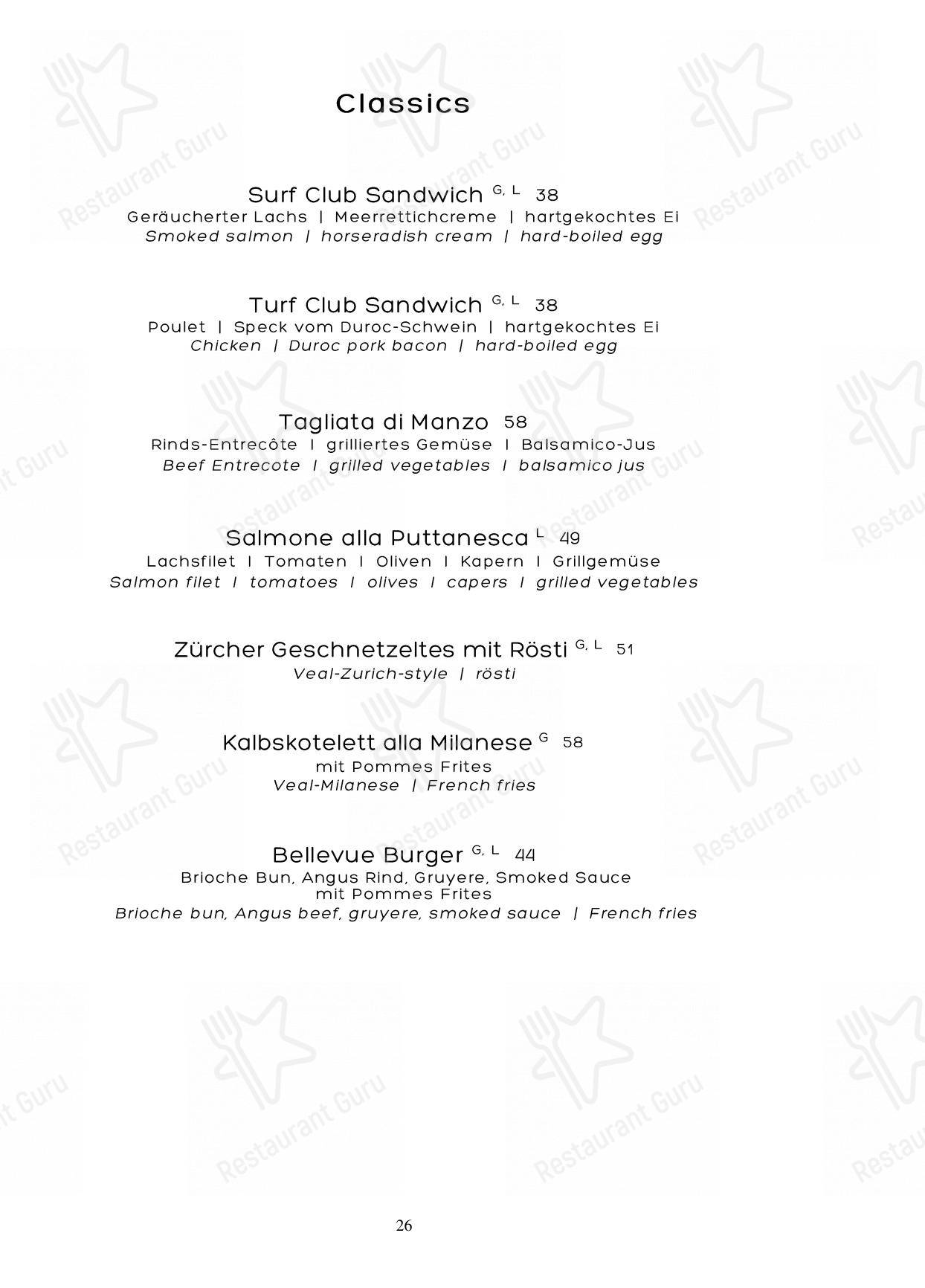 Menu per Noumi Grill & Bar in Berna