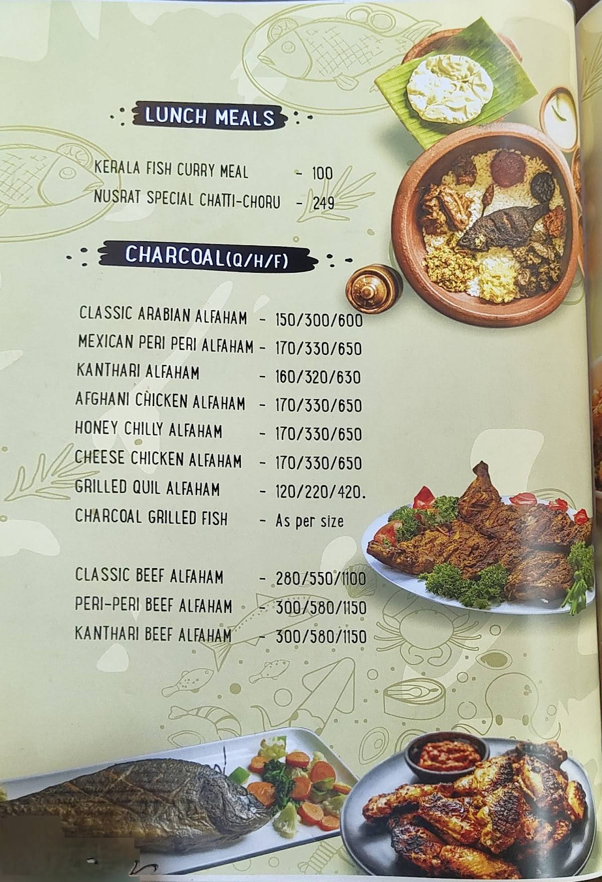 Nusrat Restaurant menu