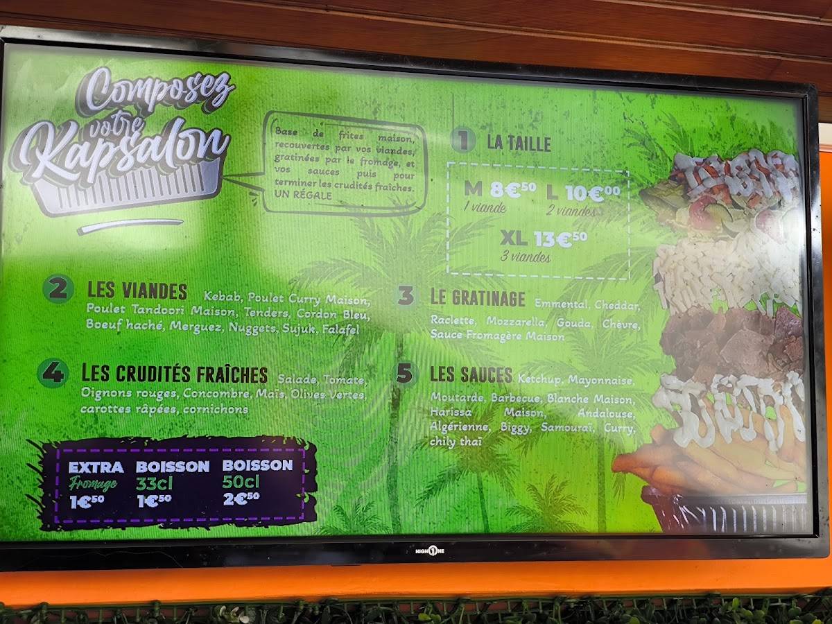 Menu de O FIVE Guilers