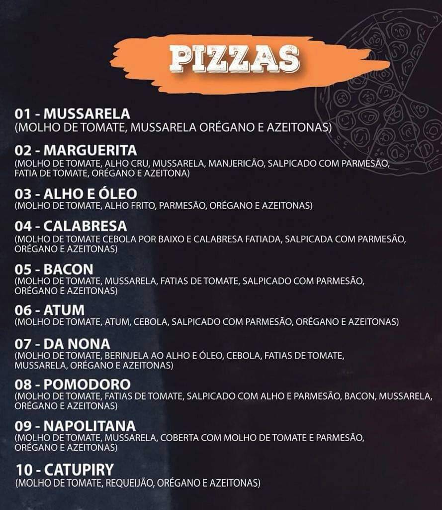 O Gordo Restaurante e Pizzaria cardápio