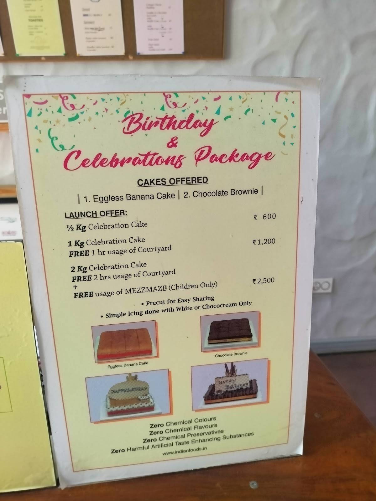 ONDRAHA menu