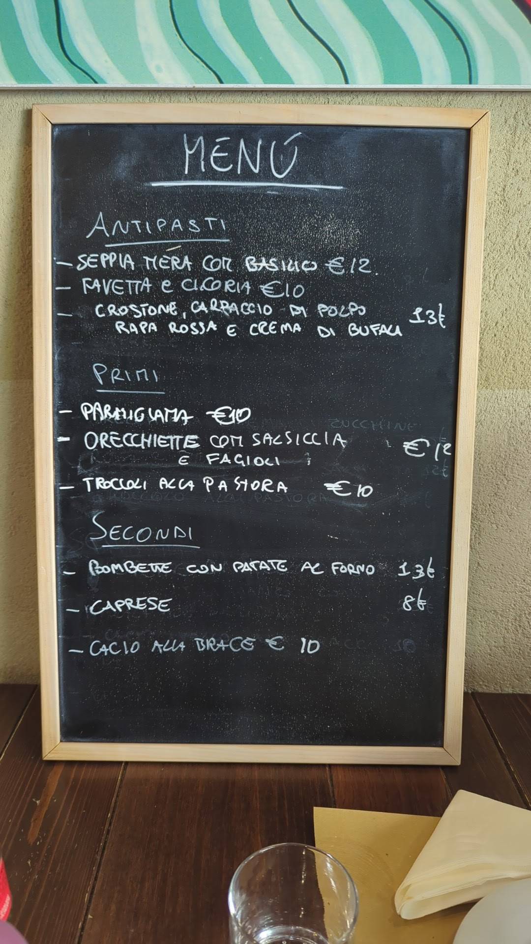 Menu di Officina dei Sapori Bologna 