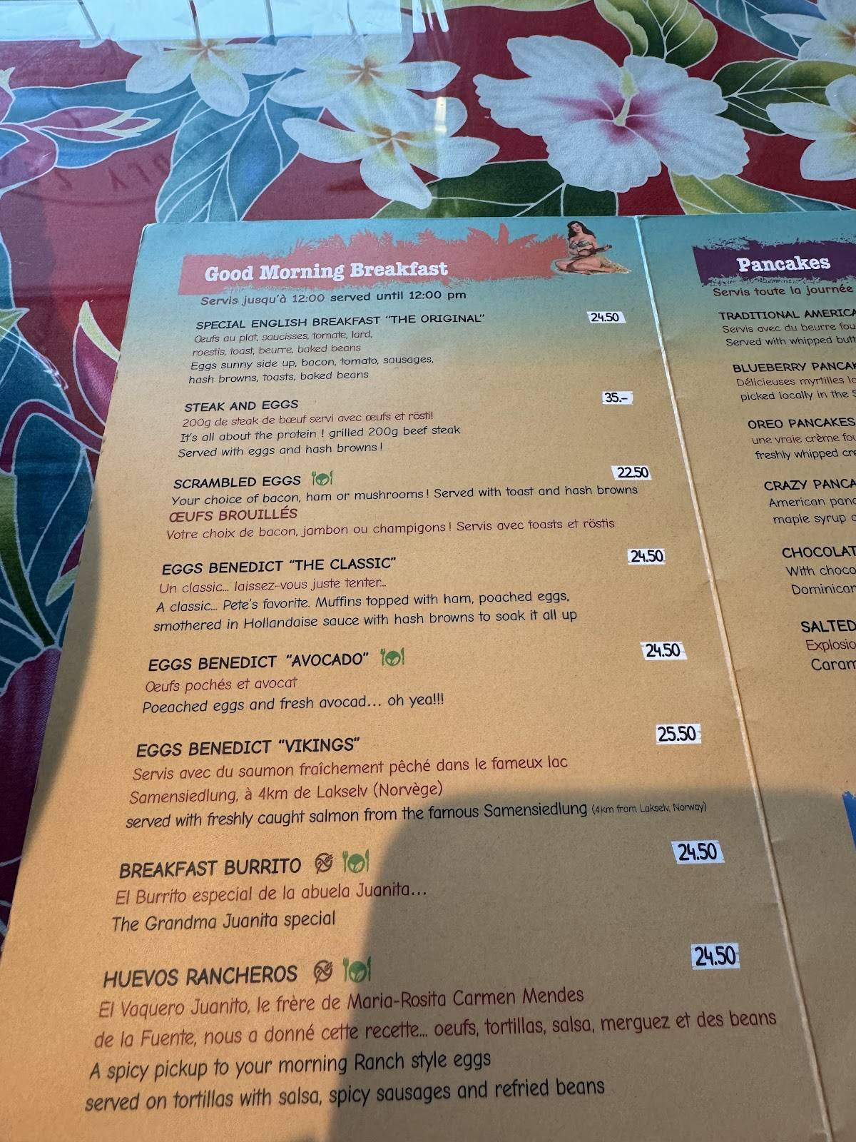 Menu di Offshore Cafe Verbier 