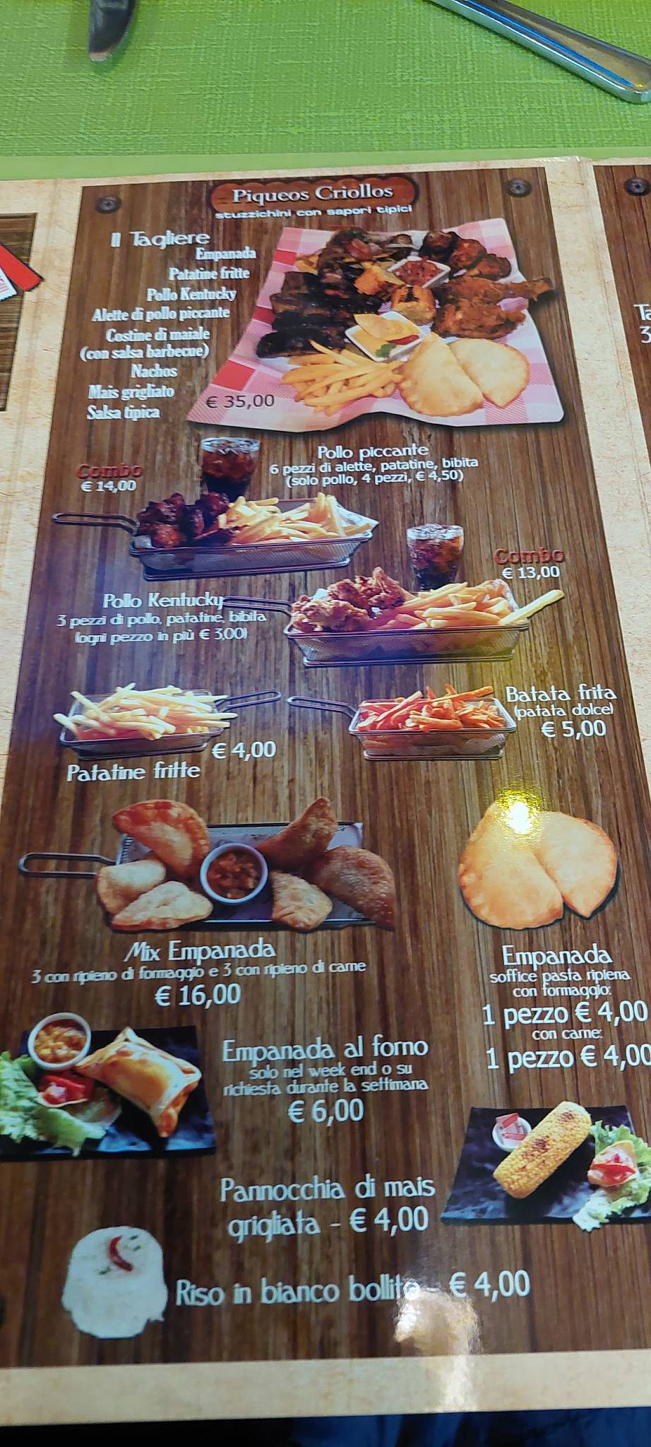 Menu di Ok Amigo 