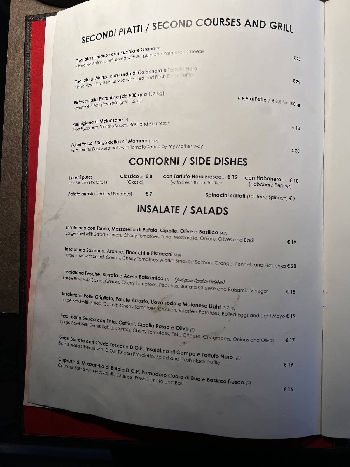 Menu di Oliandolo Caffè Ristoro 