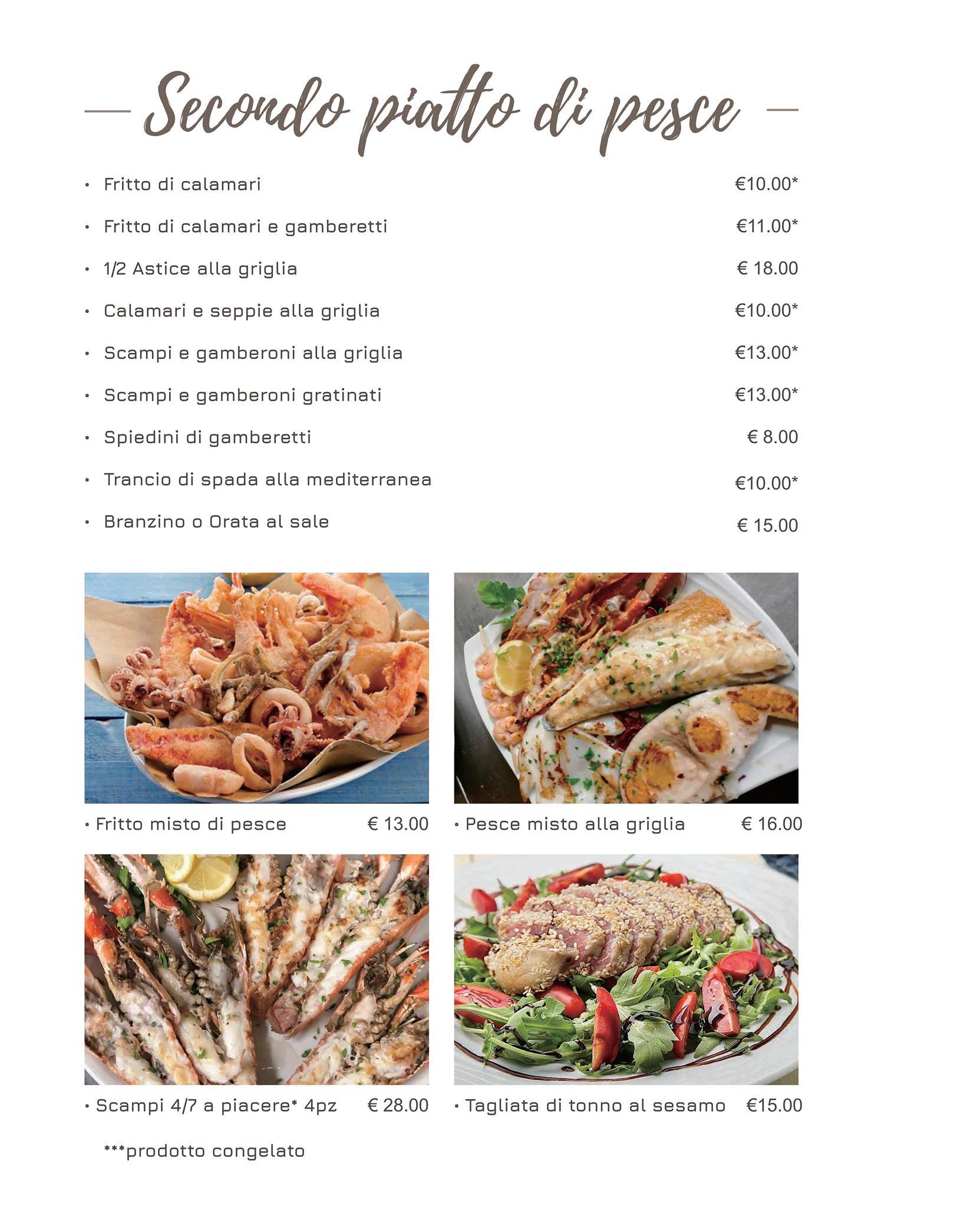 Menu di Olimpia Ristorante Pizzeria 