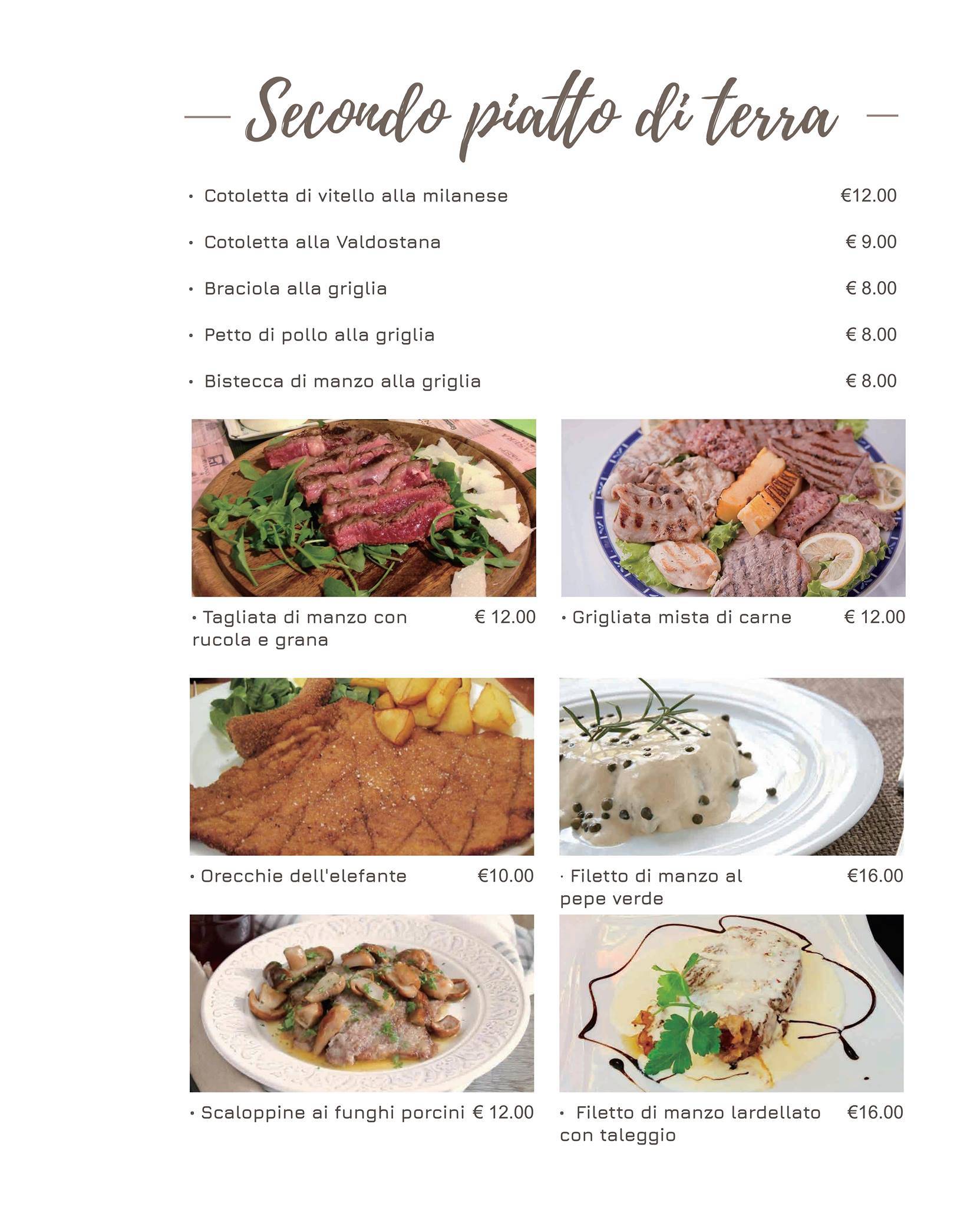 Menu di Olimpia Ristorante Pizzeria 