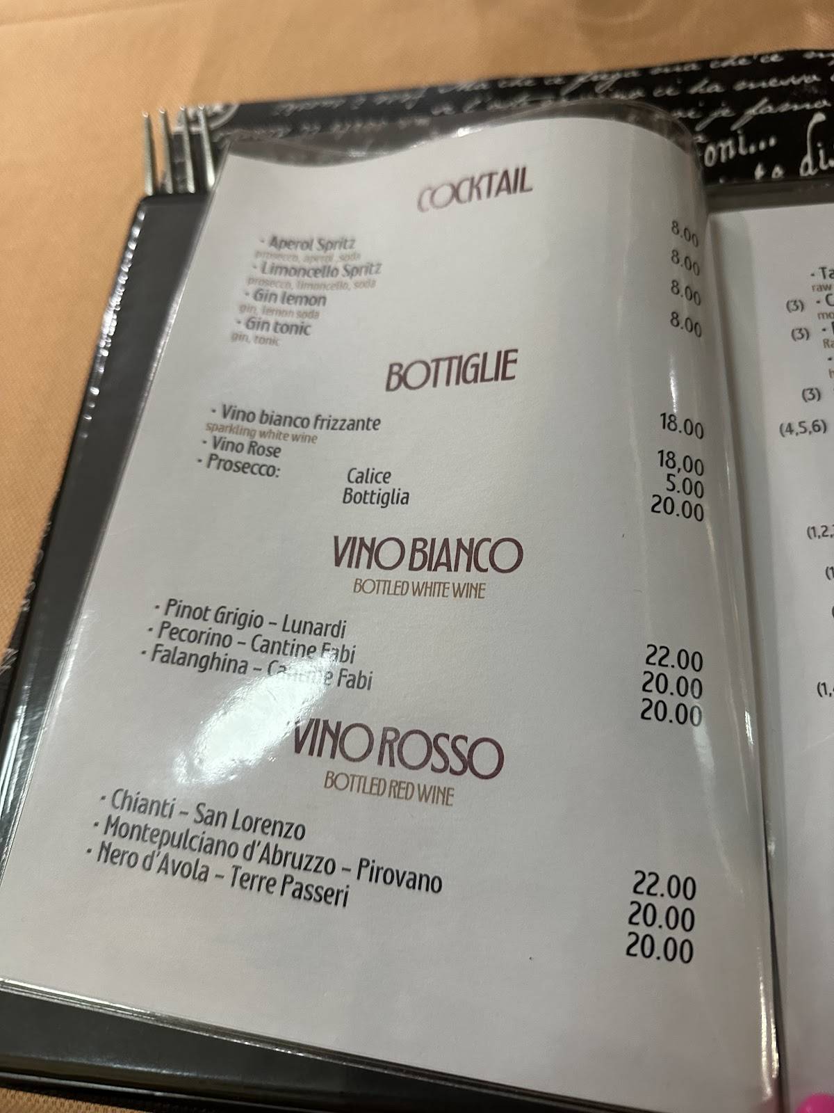 Menu di Osteria da Luciano 