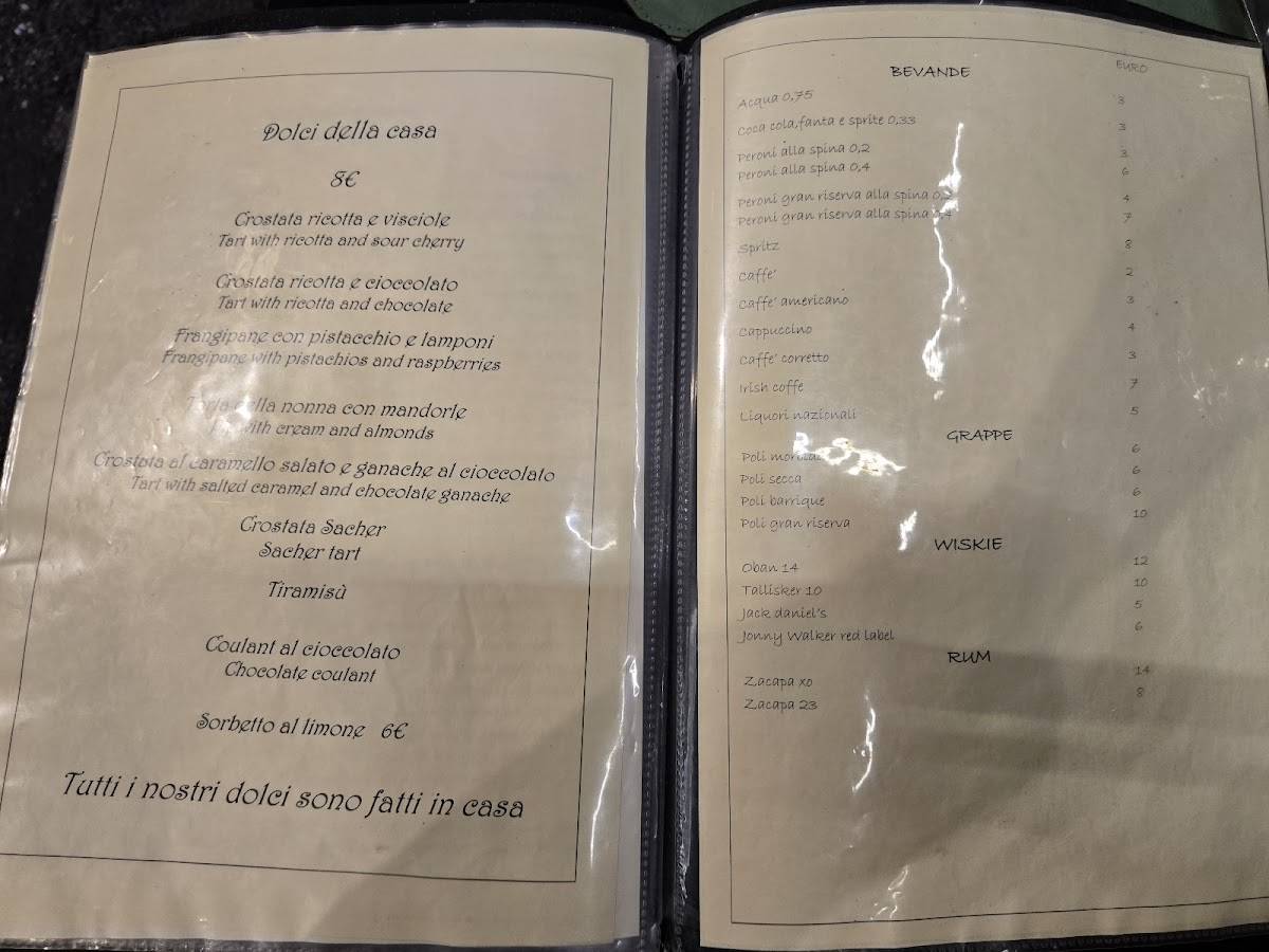 Menu di Osteria Emasi 
