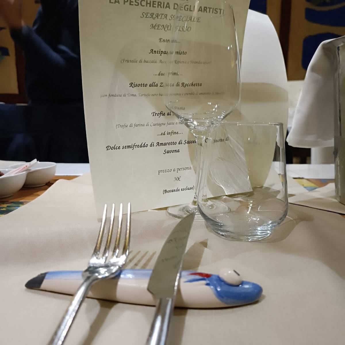 Menu di Pescheria Degli Artisti Albissola Marina 