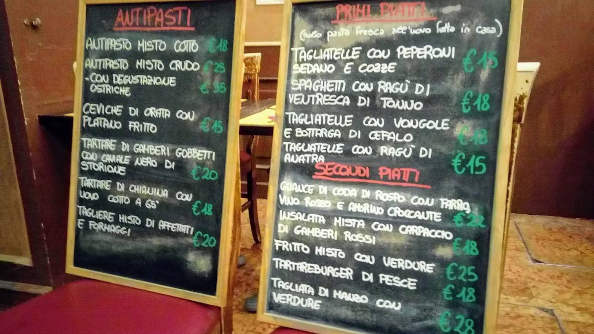 Menu di Osteria Ruga di Jaffa 