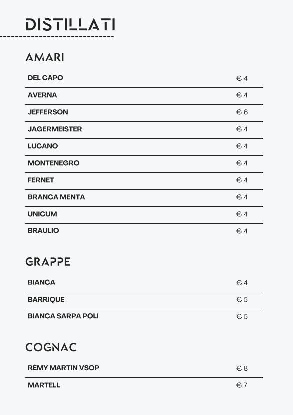 Menu di Osteria Urbana 