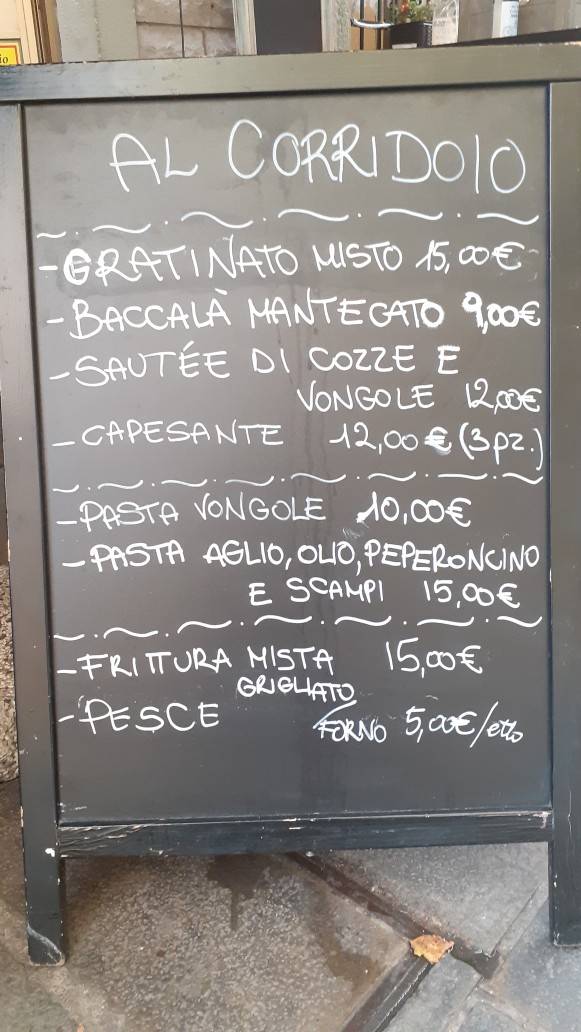 Menu di Osteria al Corridoio 