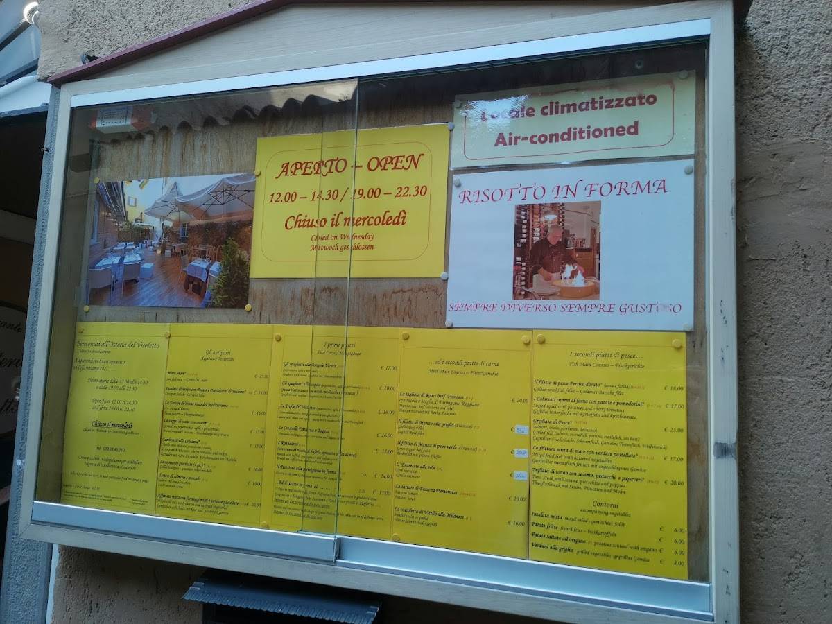 Menu di Osteria del Vicoletto 