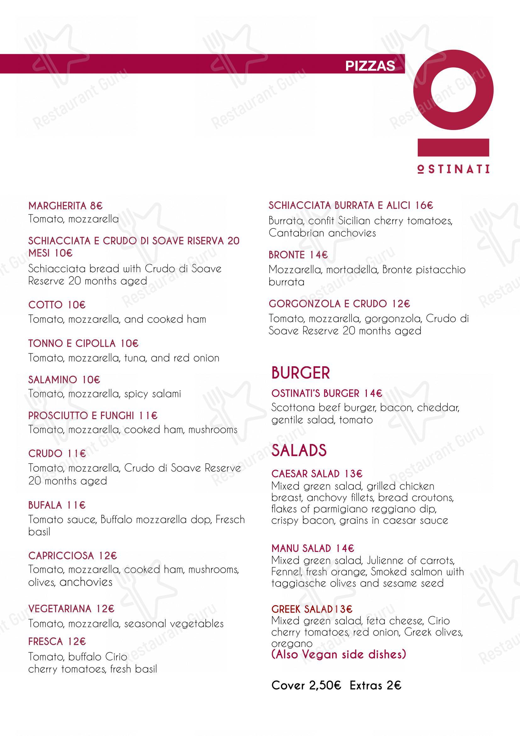 Menu di Ostinati Verona - 菜单