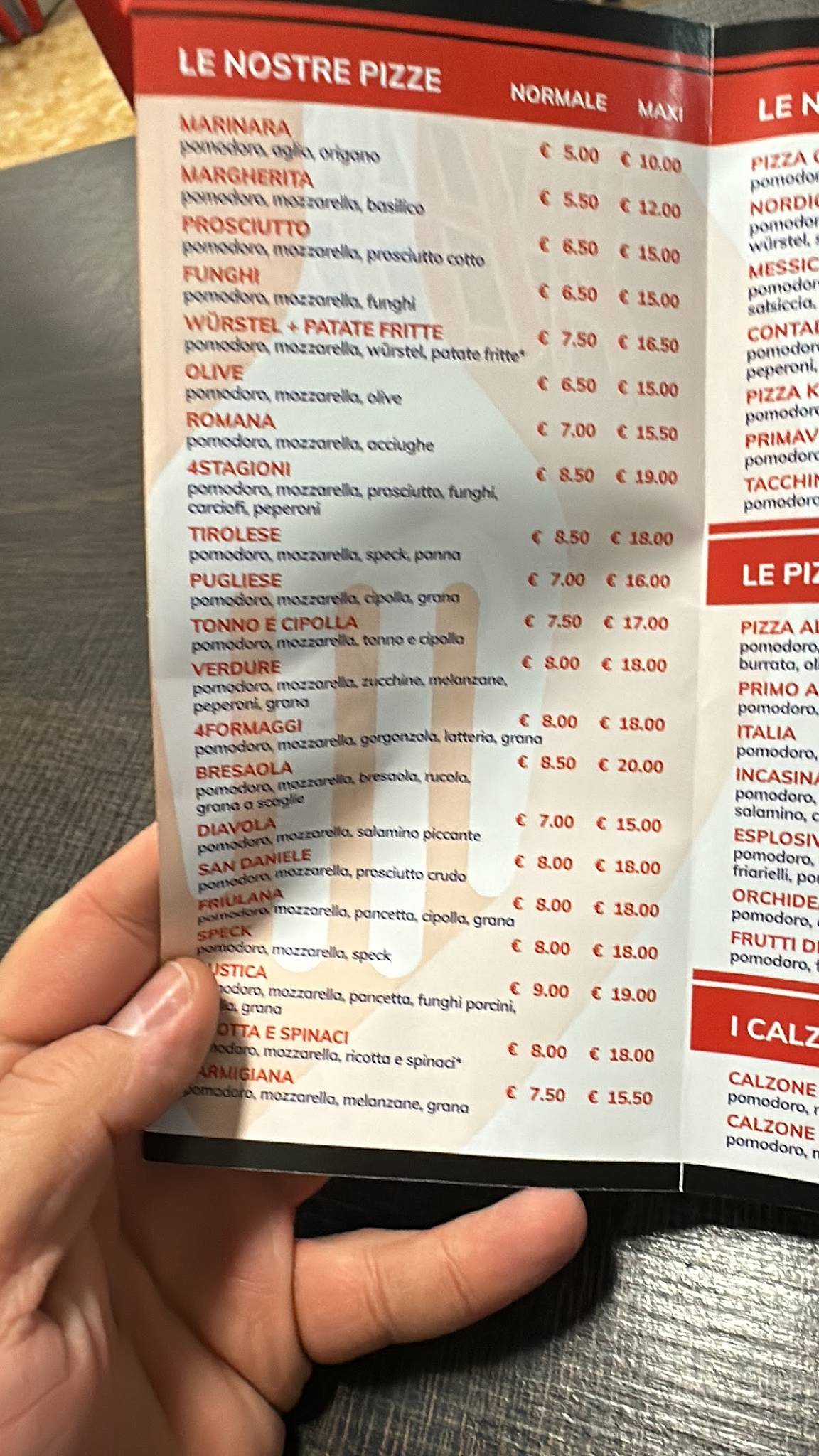Menu di PIZZA ALITA 