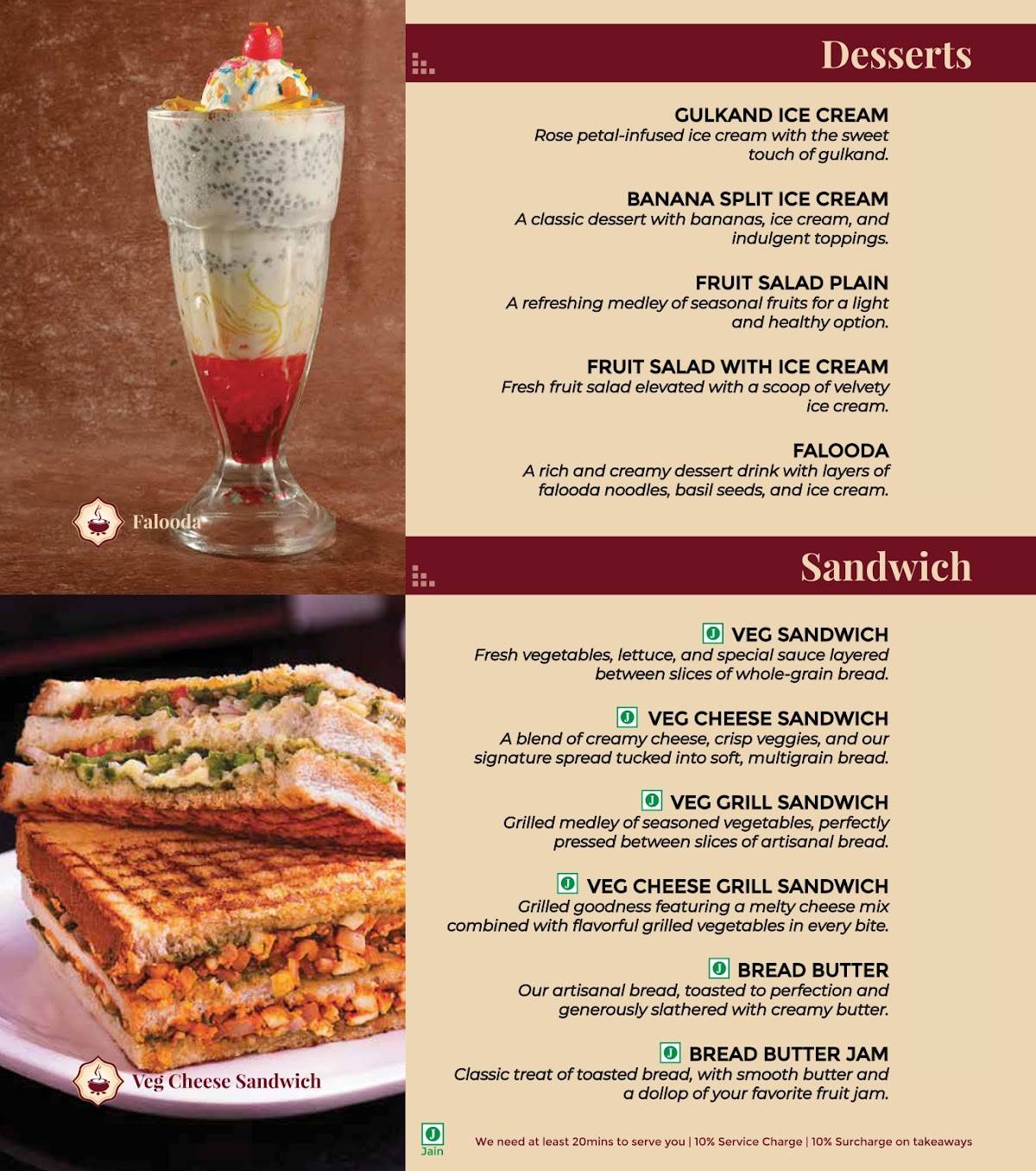 Paakashala @ Dickenson Road Veg Restaurants in Dickenson Road menu