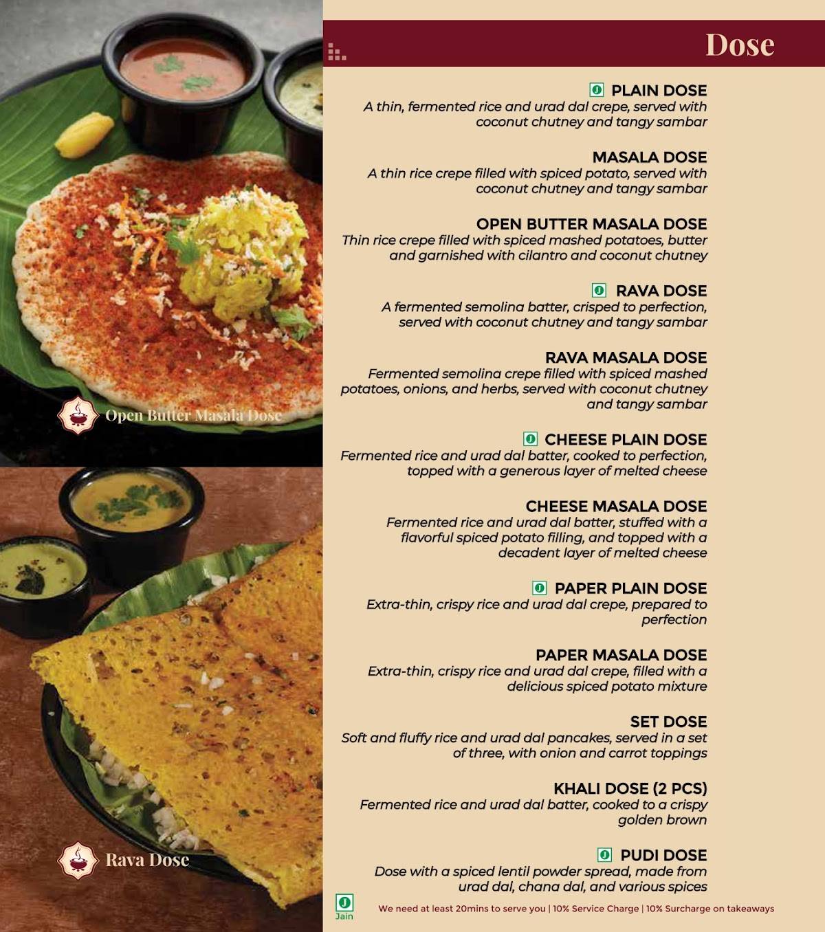 Paakashala @ Dickenson Road Veg Restaurants in Dickenson Road menu