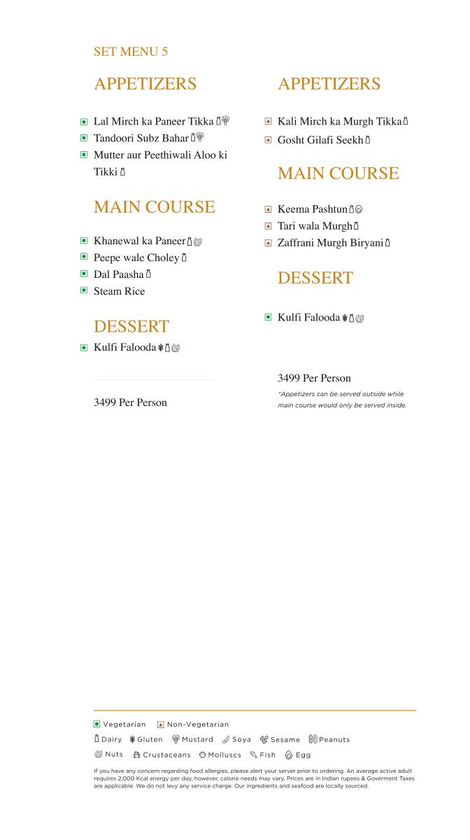 Paasha menu