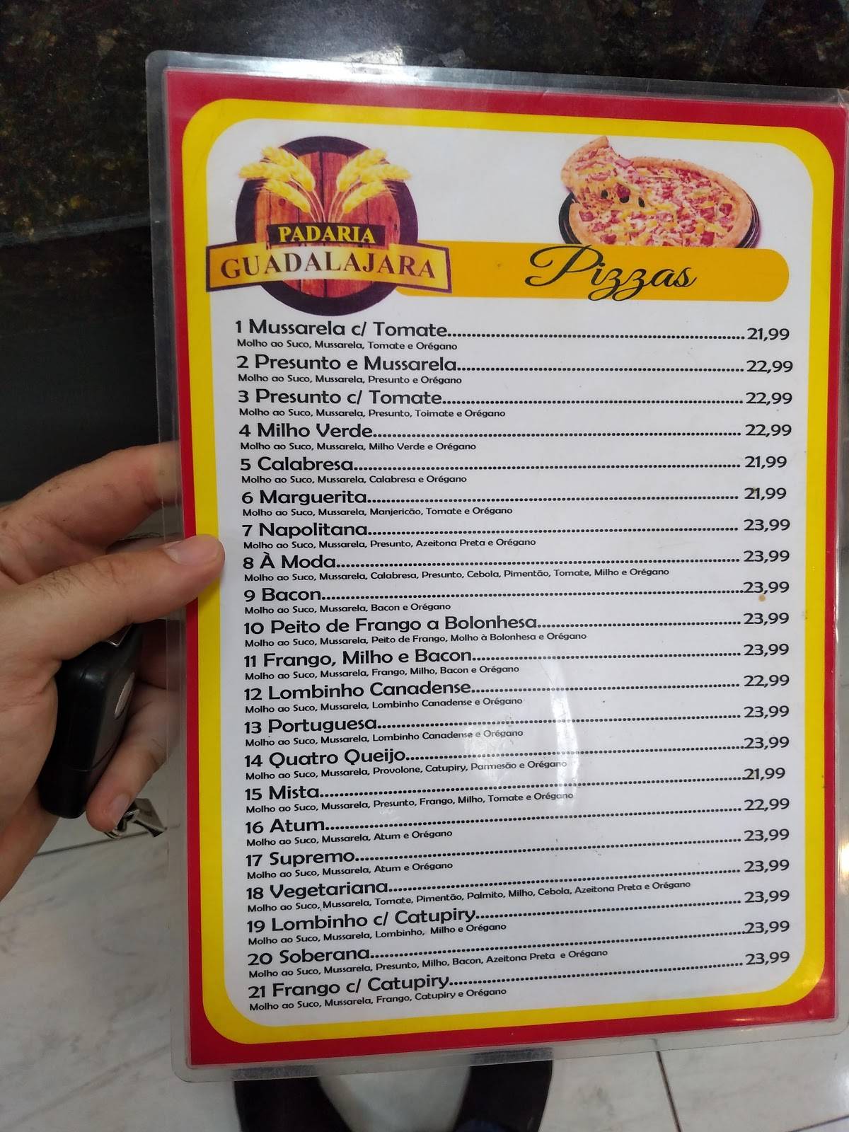 Padaria Arte do Trigo cardápio