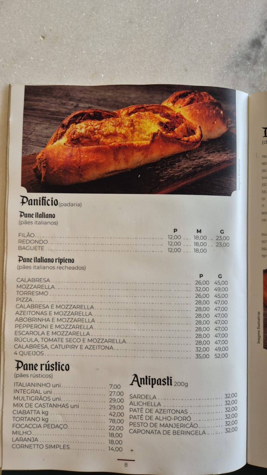 Padaria Carillo cardápio