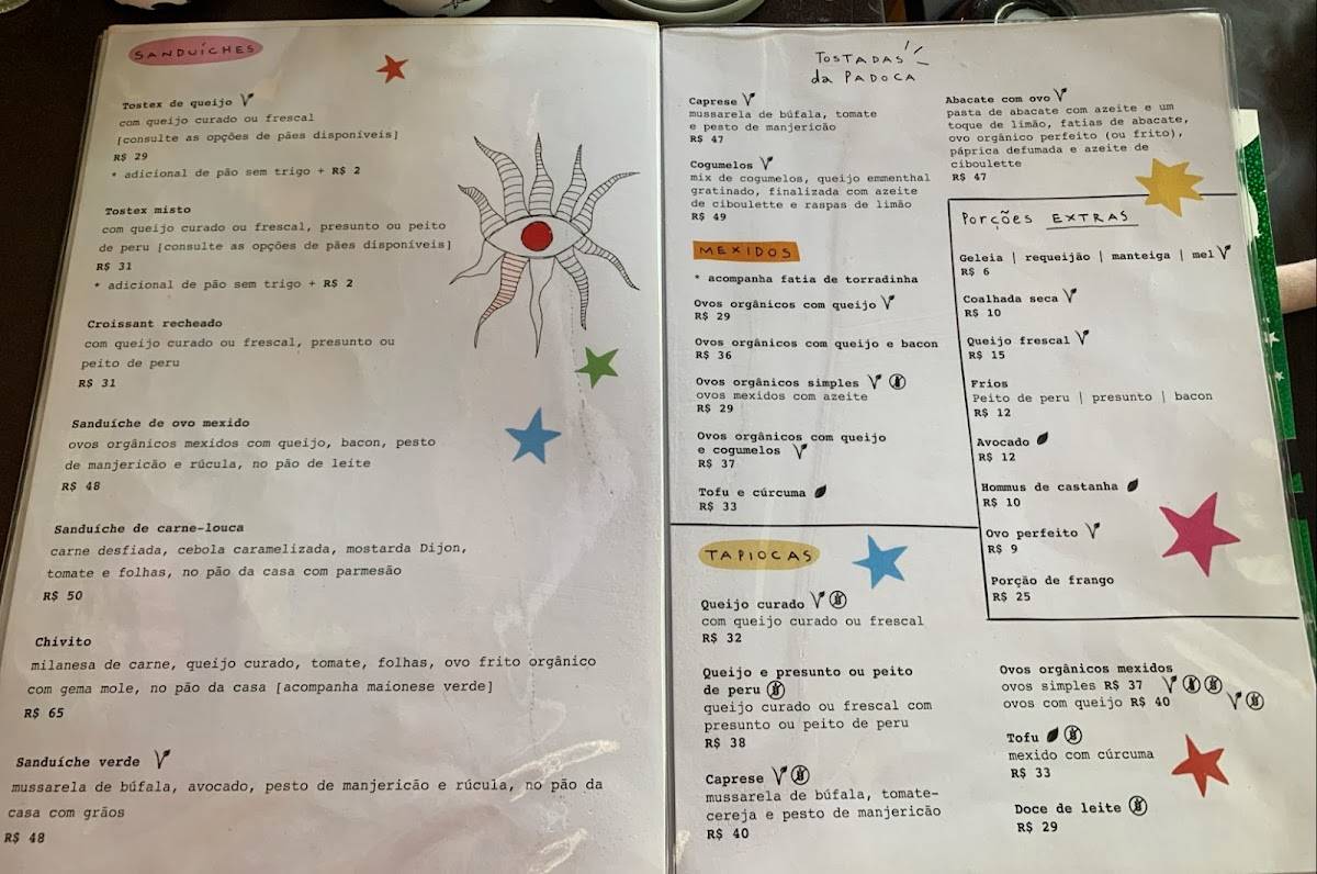 Padoca do Maní cardápio