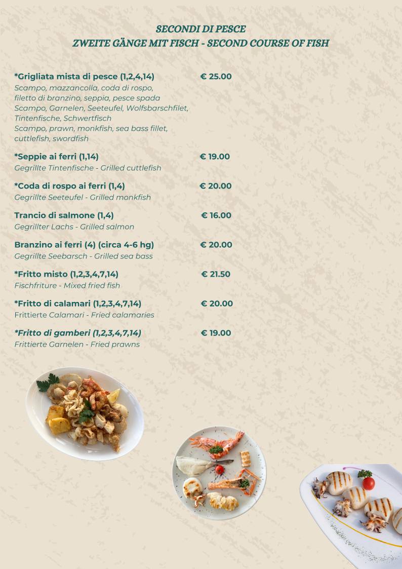 Menu di Pagoda Beach Bar Ristorante 