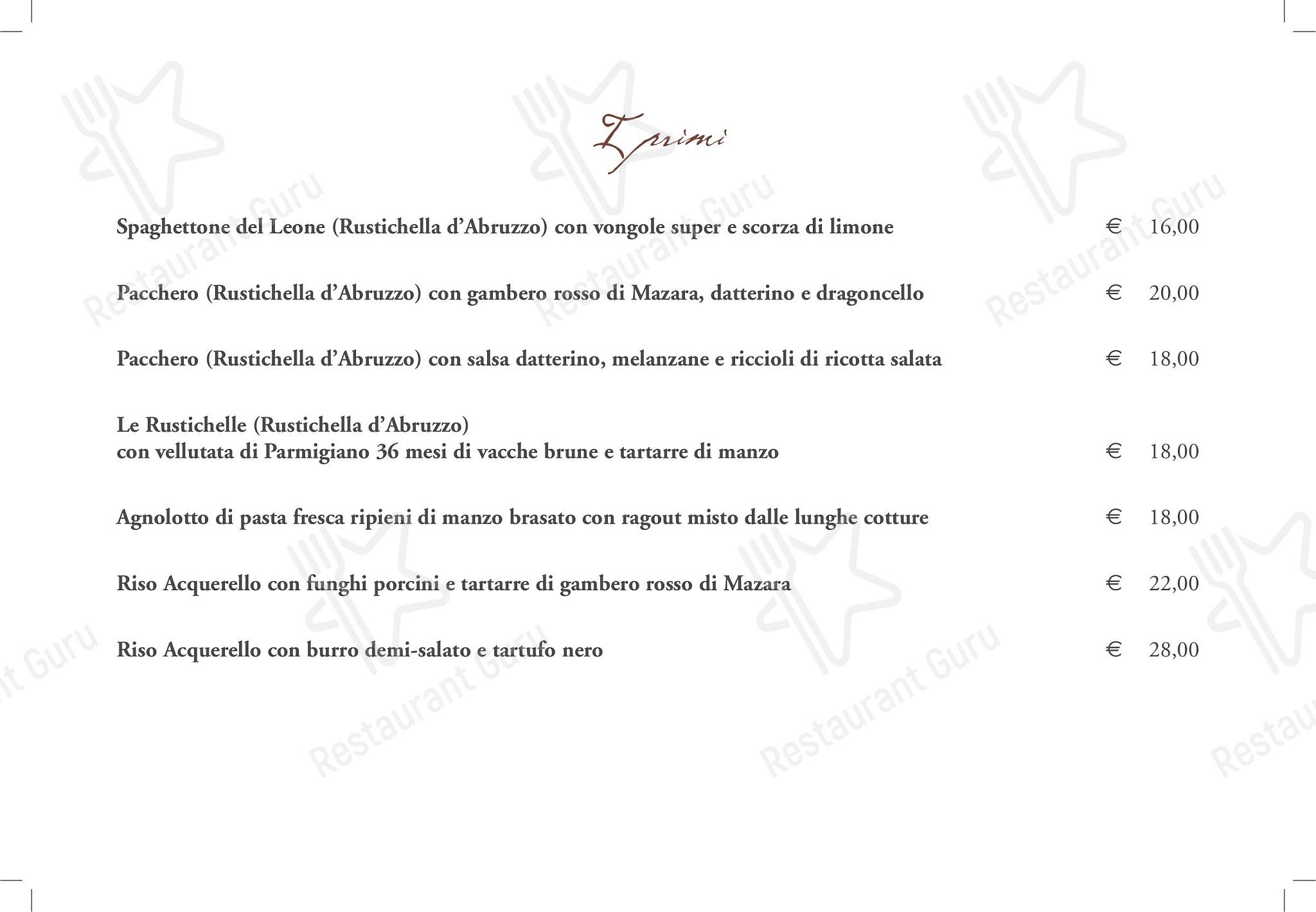 Menu di Foscolo Tre - 菜单