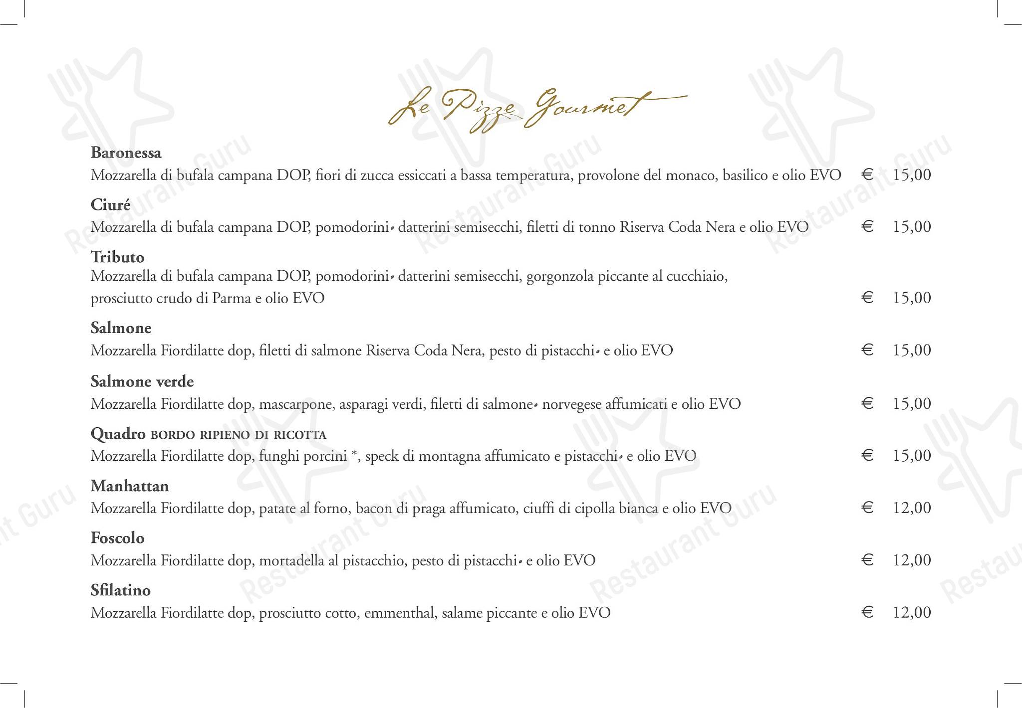 Foscolo Tre in Palermo - 菜单