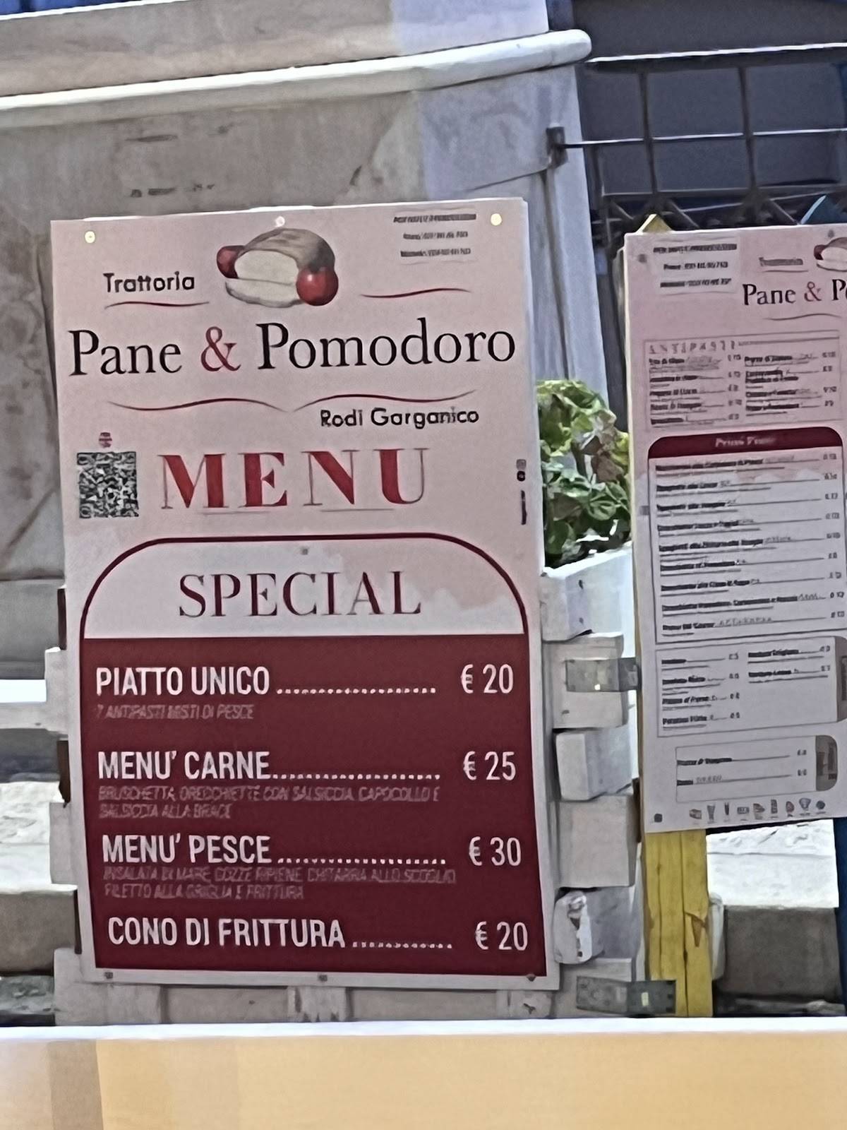 Menu di Trattoria Pane e Pomodoro 