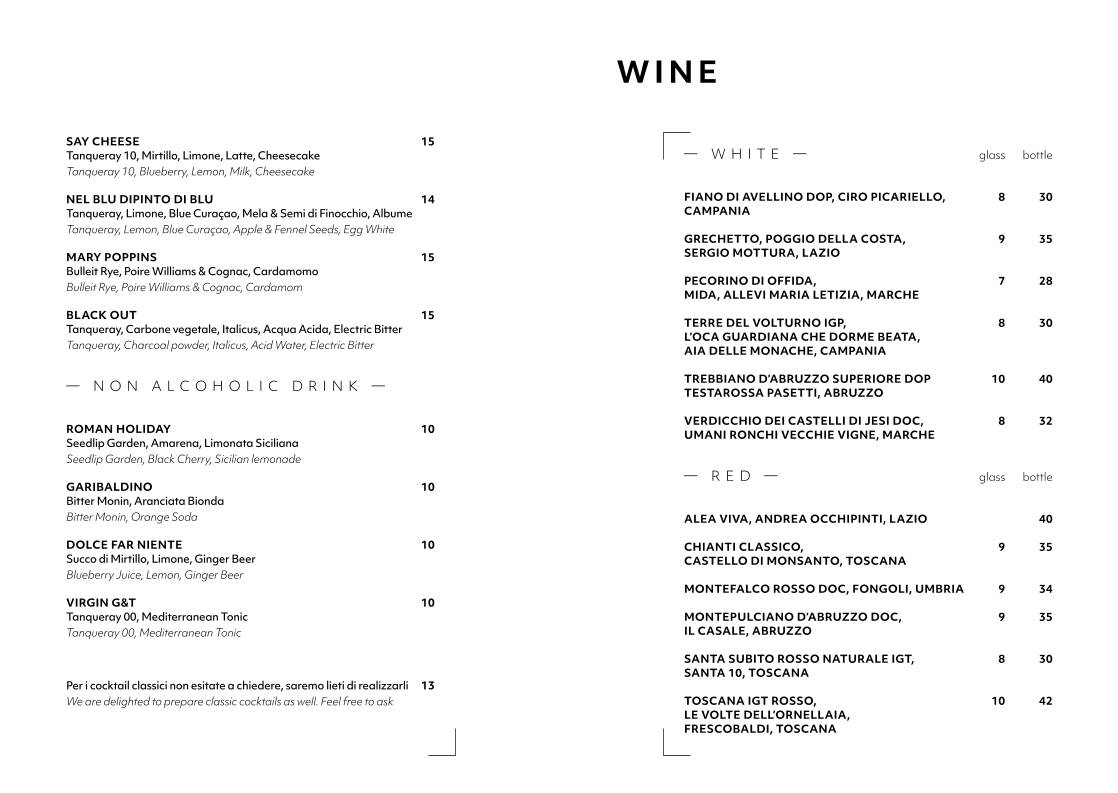 Menu di Paparazzo Bar & Rooftop 