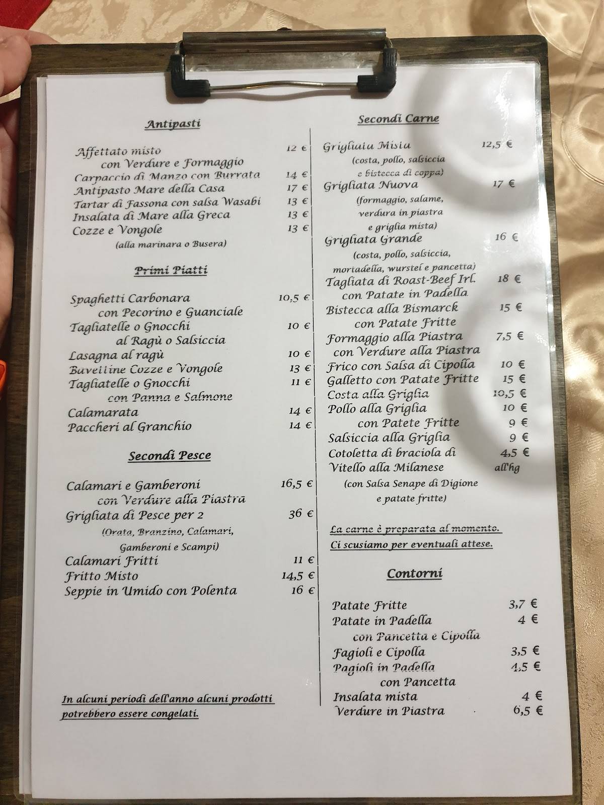 Menu di Parco Verde Grill & Fry 