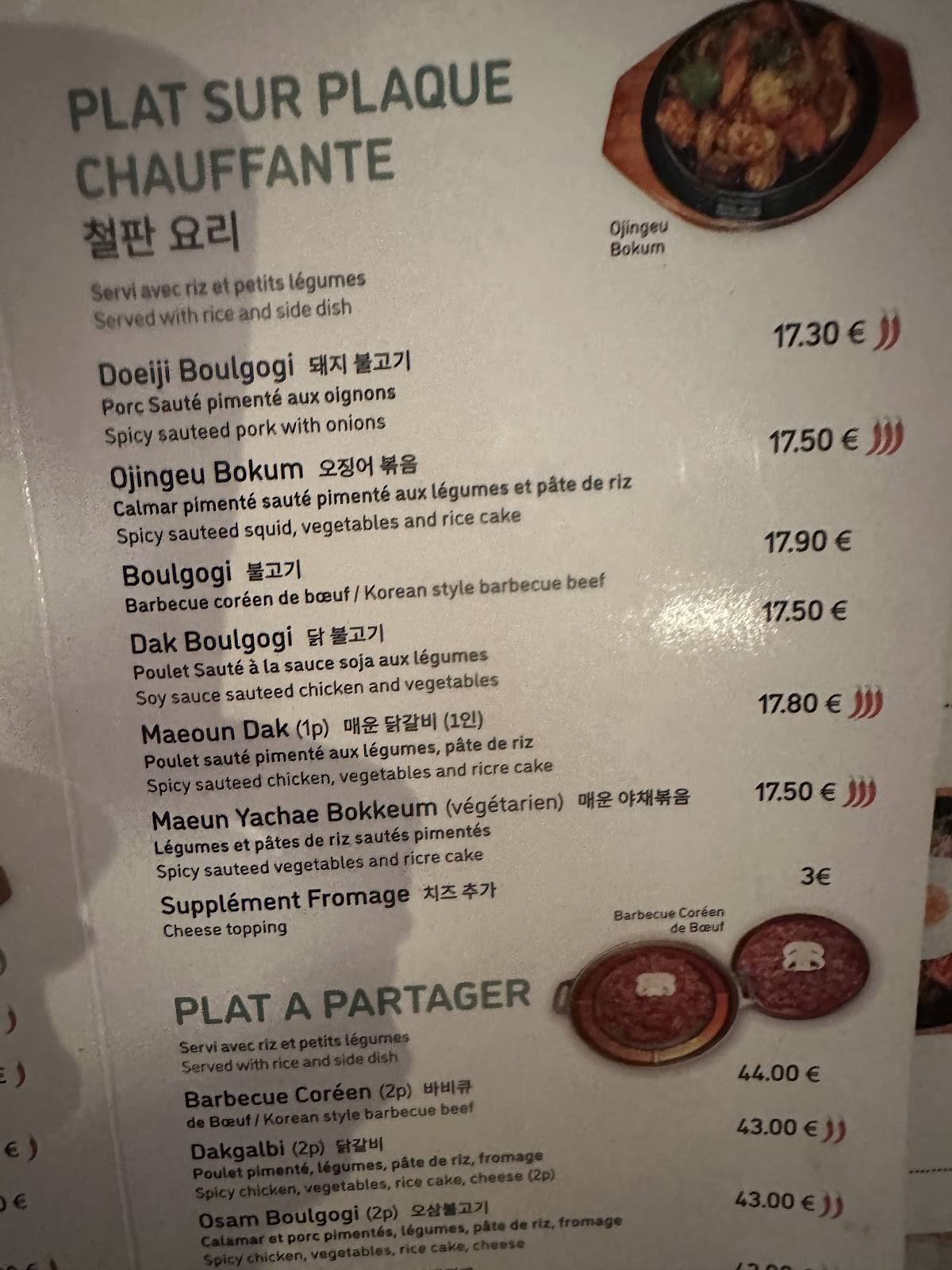 Menu de Ilang