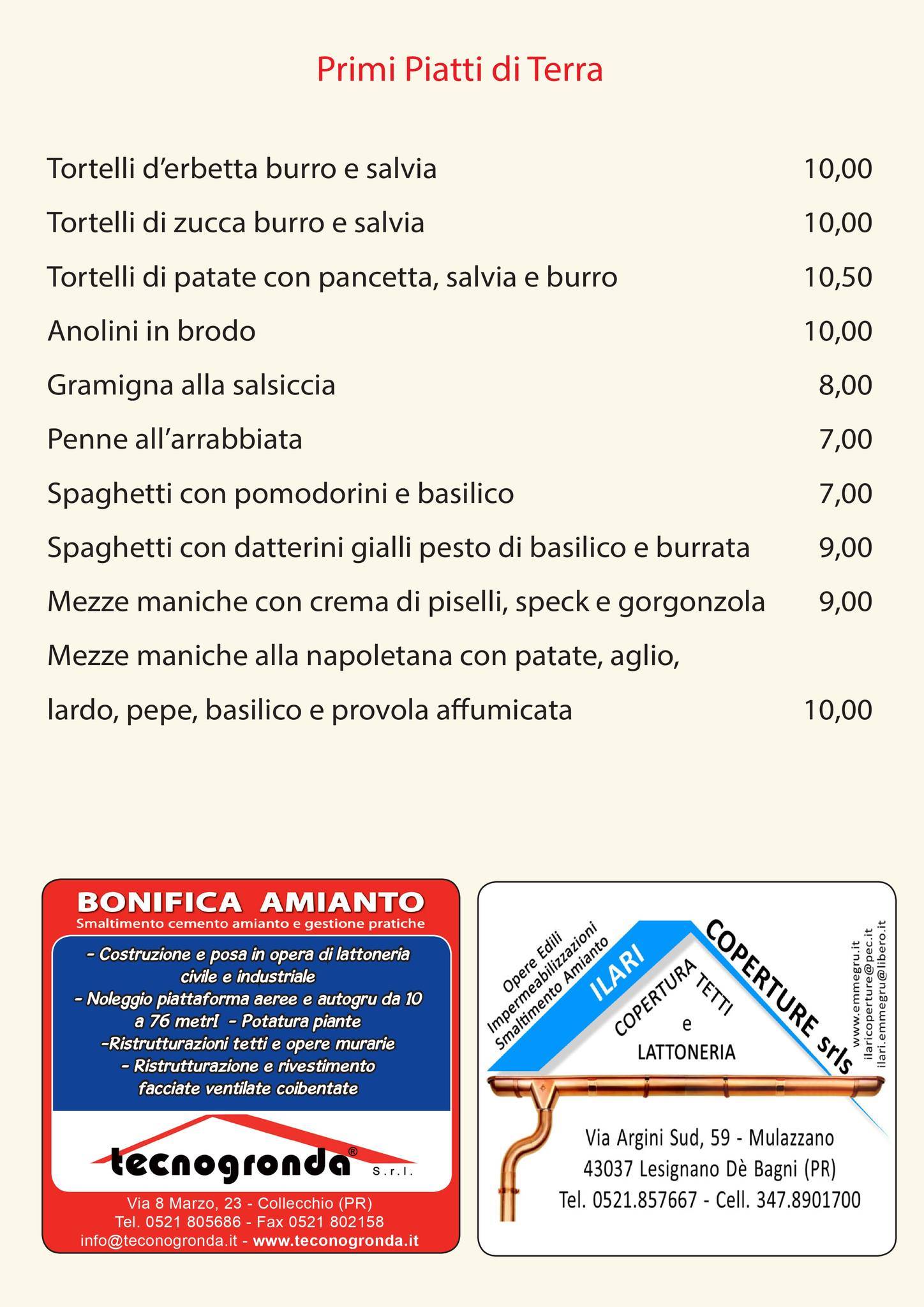 Menu di Tramonti 2 