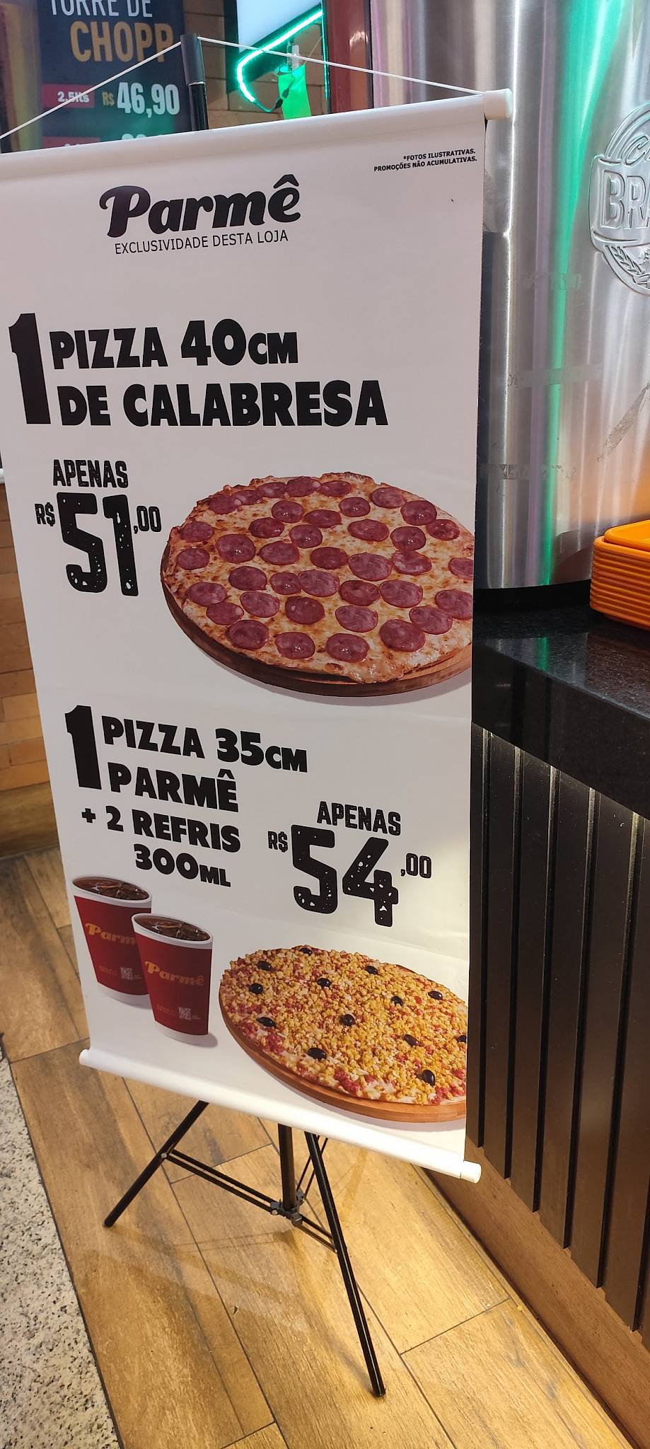 Parmê cardápio