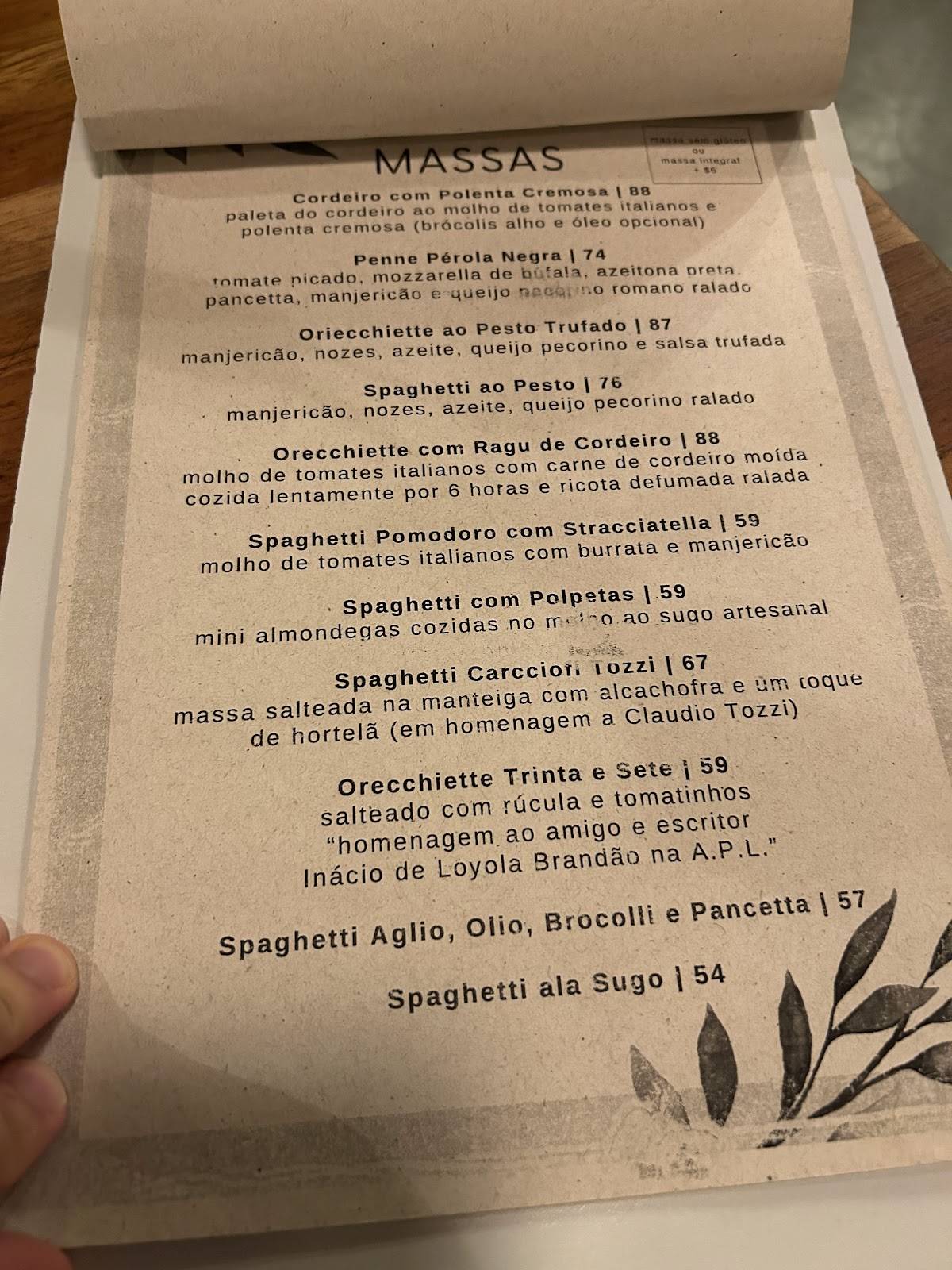 Pasquale Cantina cardápio