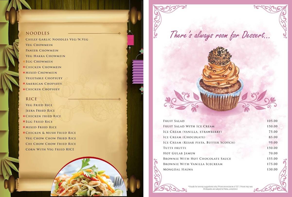 Amrapali Cafe menu