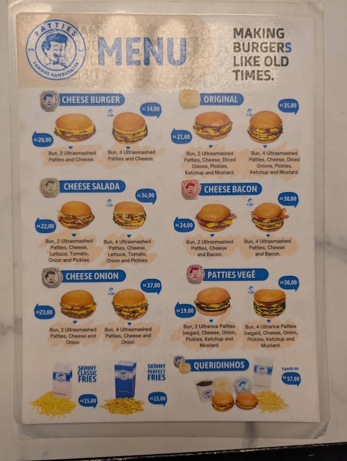 Patties - Pinheiros cardápio