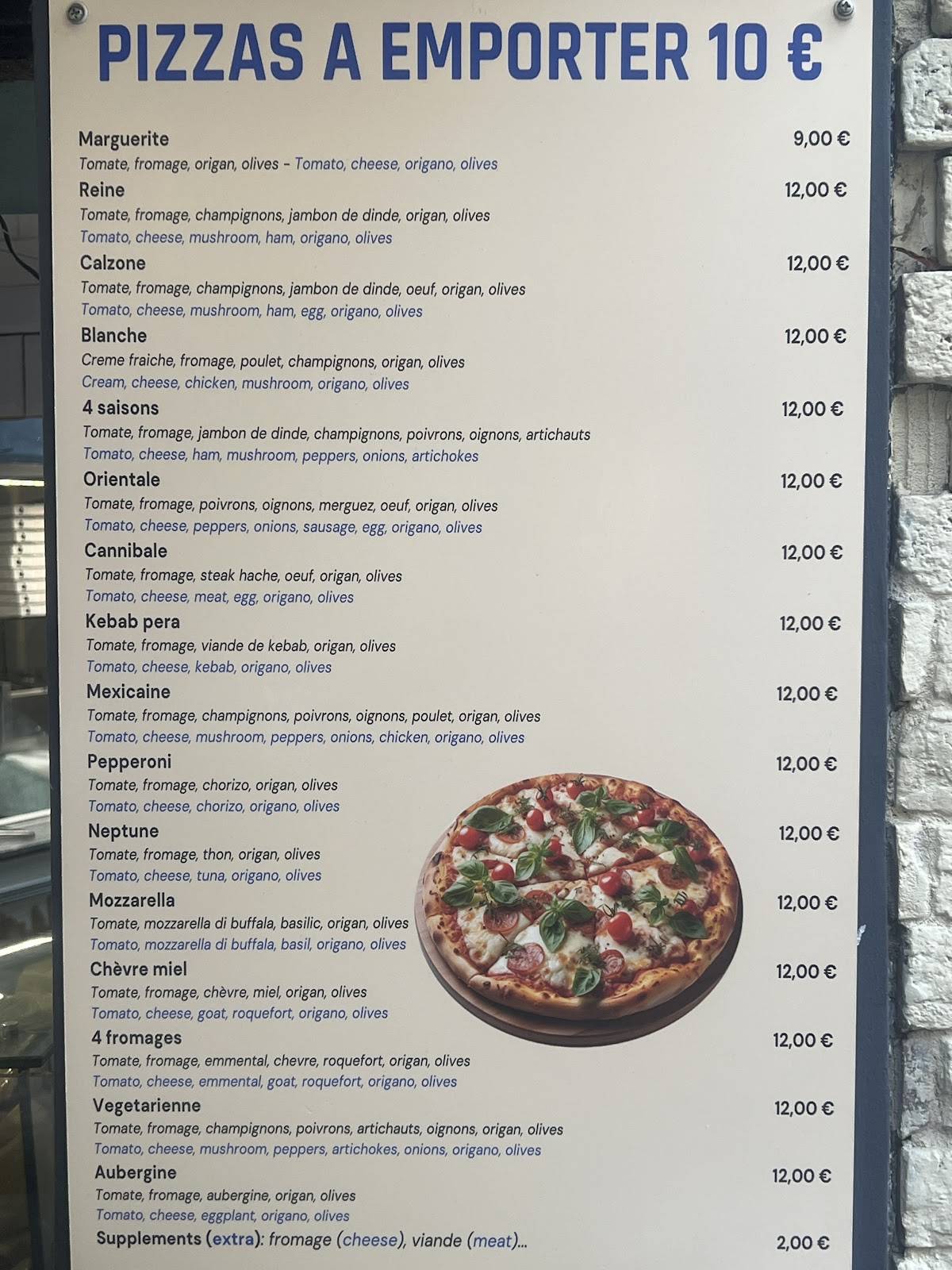 Menu de Pera