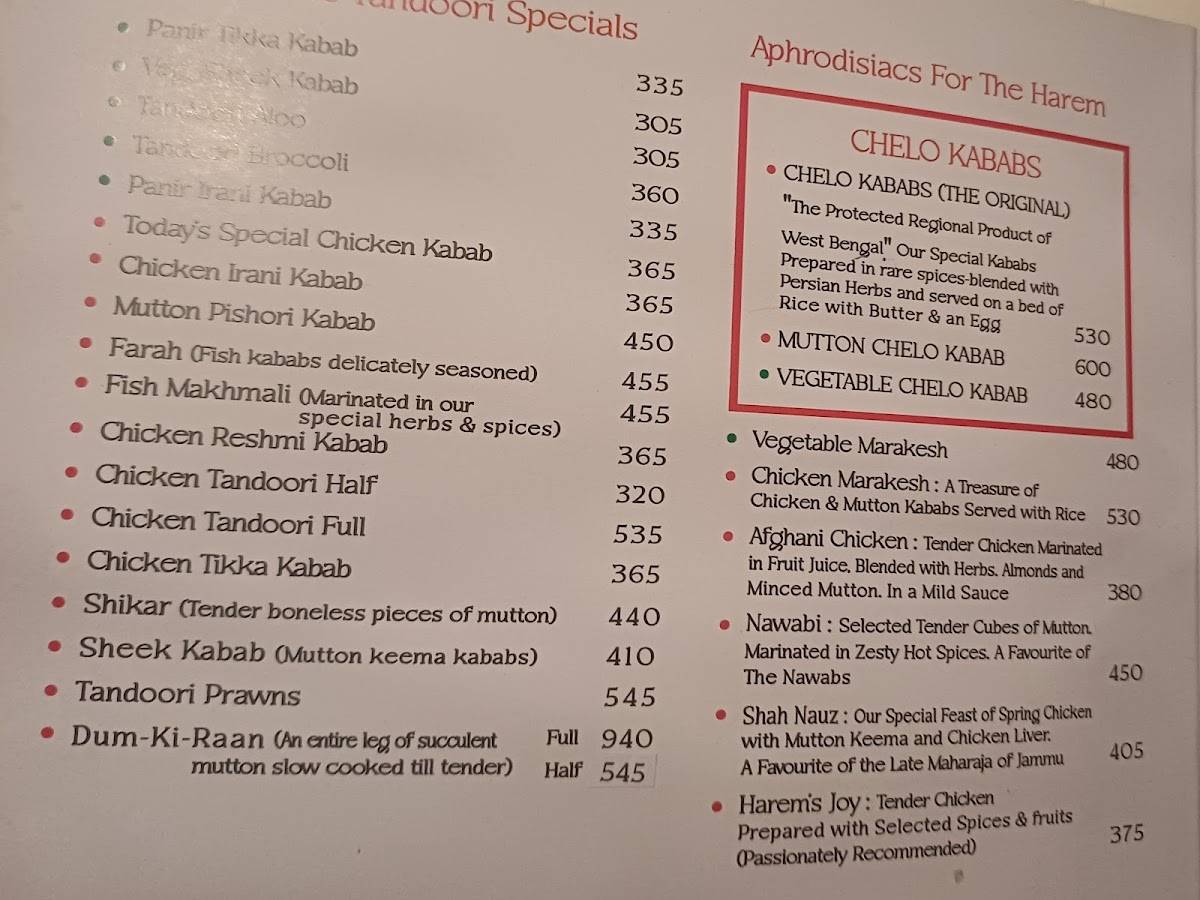Peter Cat menu