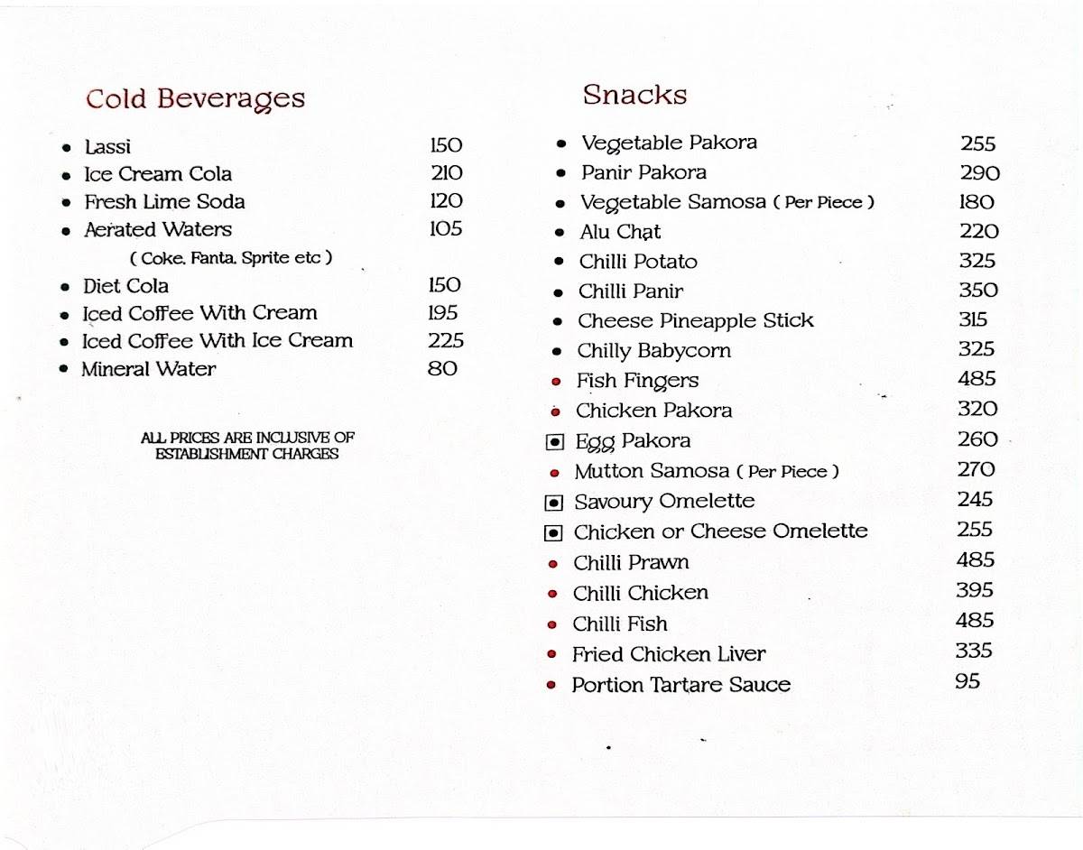 Peter Cat menu