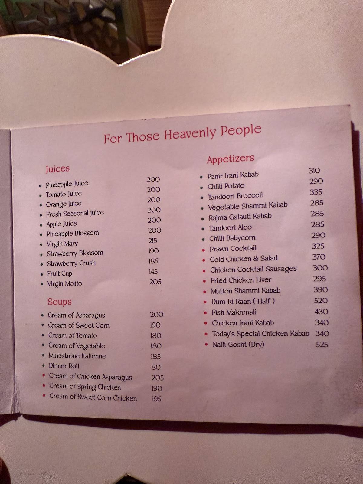 Peter Cat menu