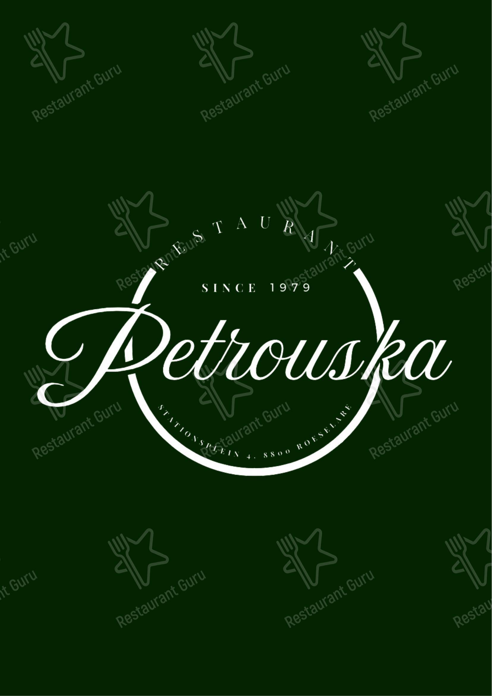 Menu pour Petrouska restaurant