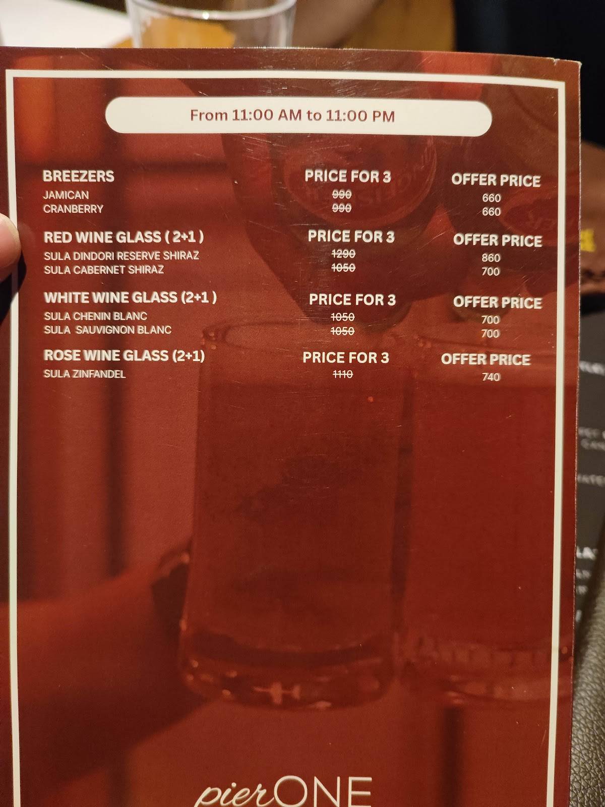 PierONE, MIDC Rabale (By Monarch) menu