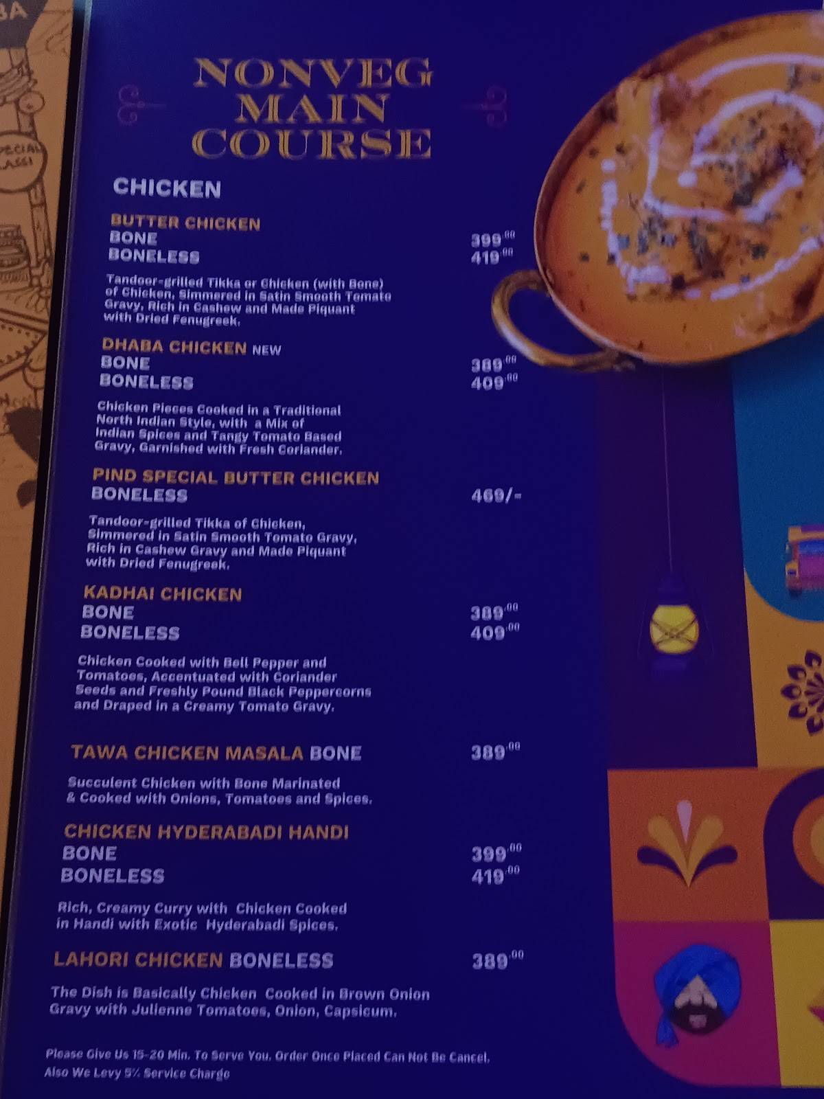Pind Punjab menu