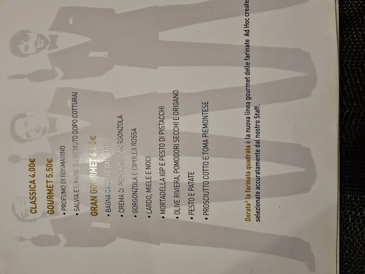 Menu di Pizza Ad Hoc 