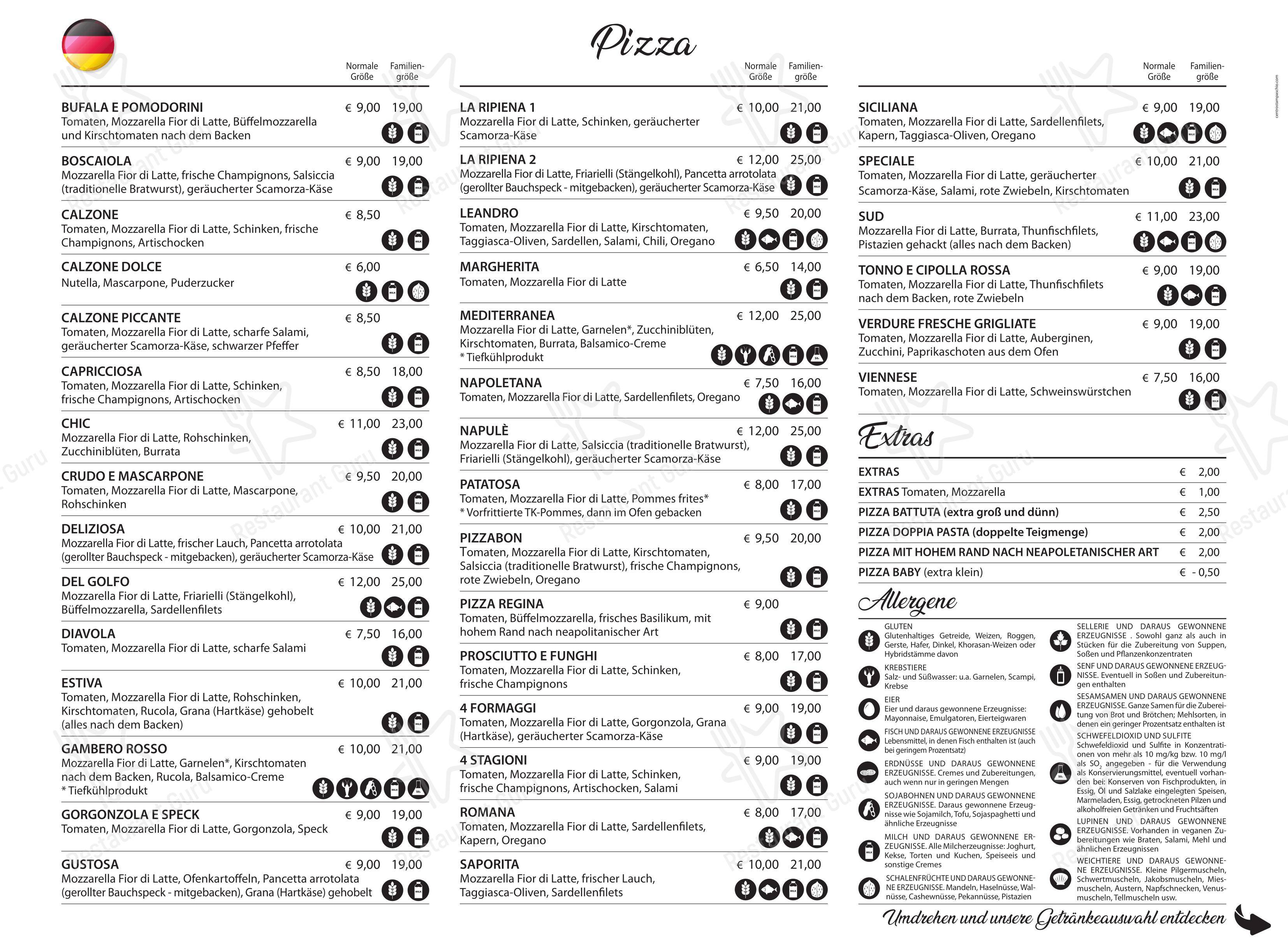 Menu di Pizza Bon - 菜单