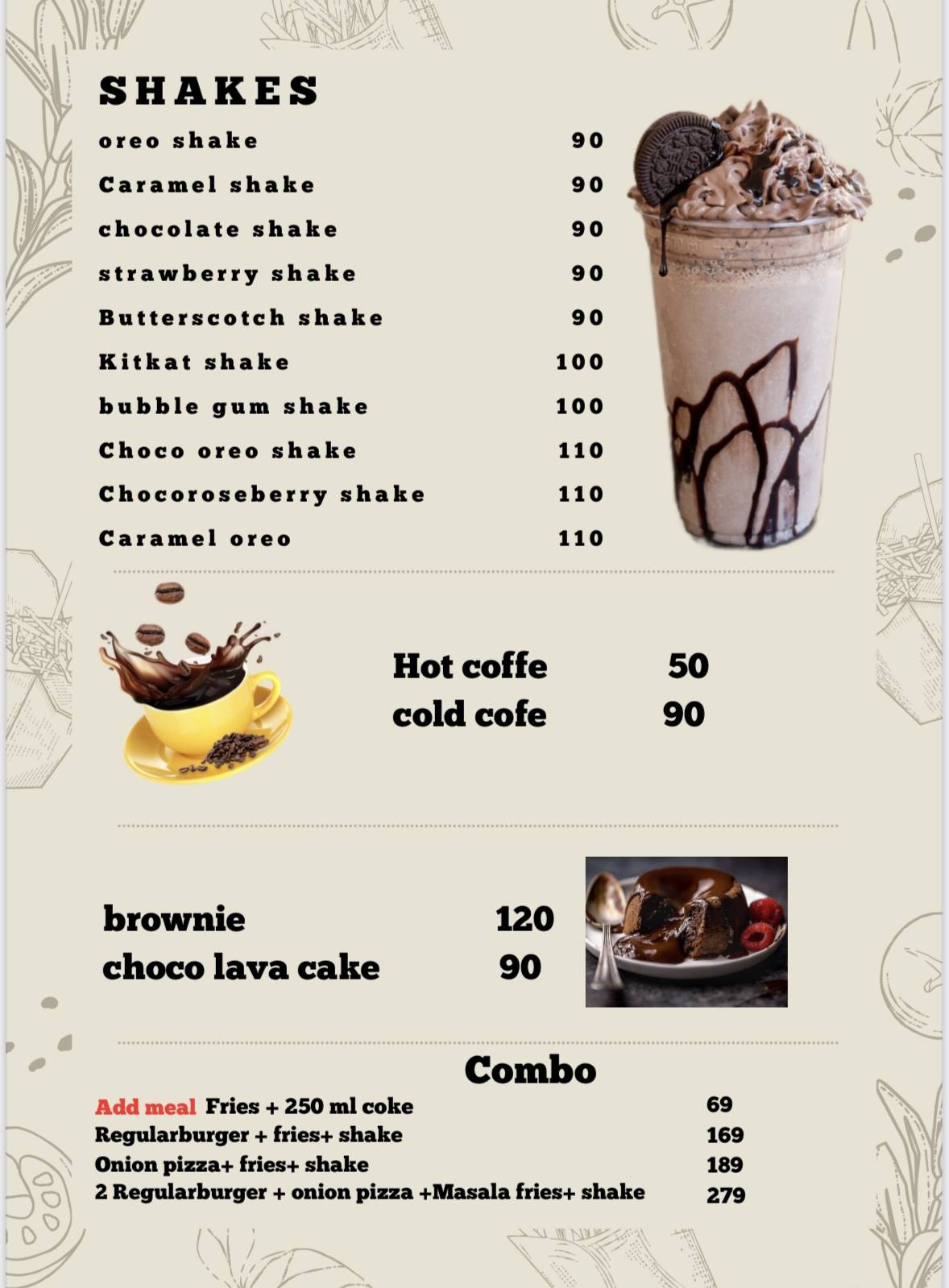 Pizza Castle menu